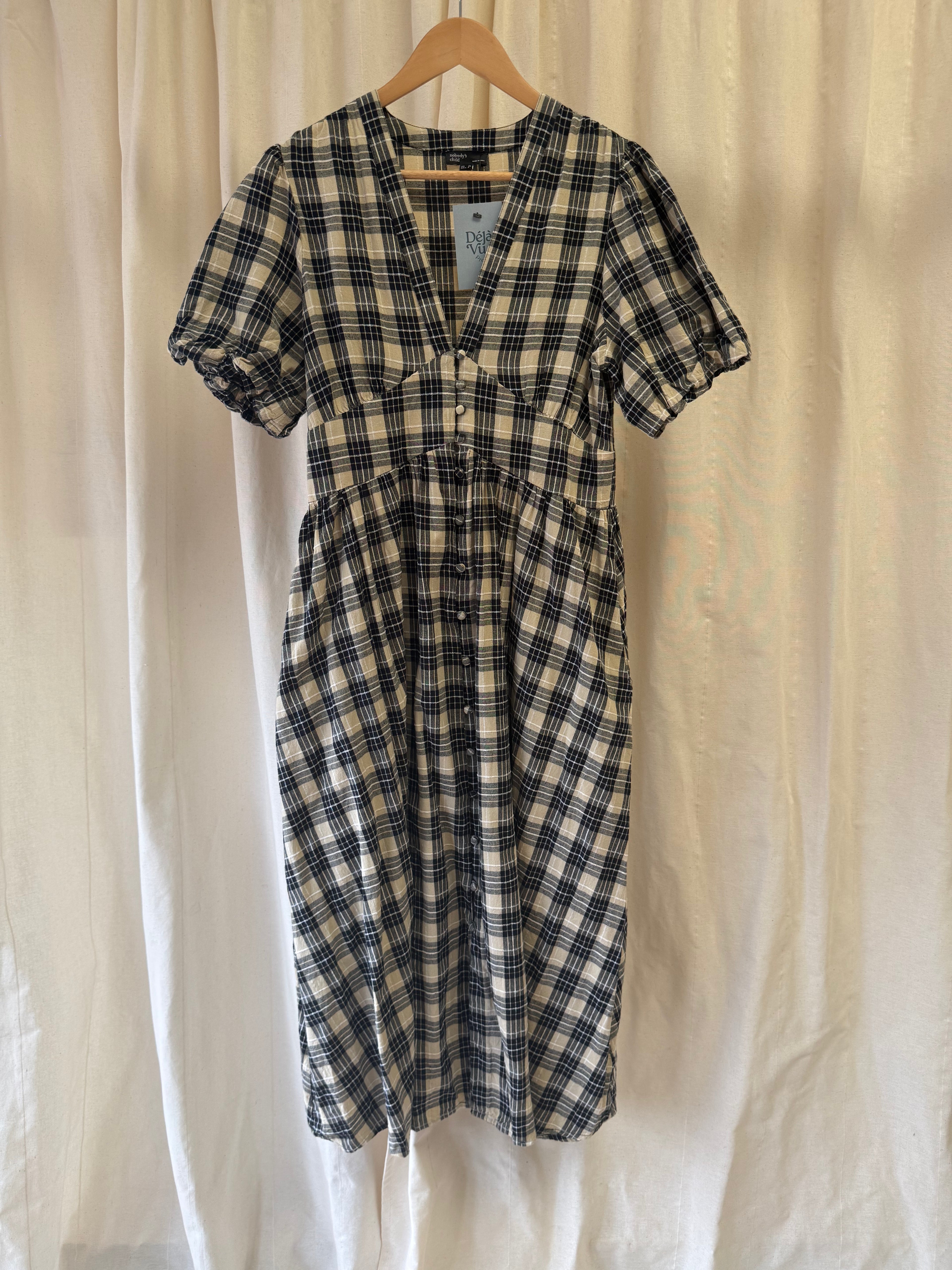 Nobody's Child Starlight Check Pure Organic Cotton Dress