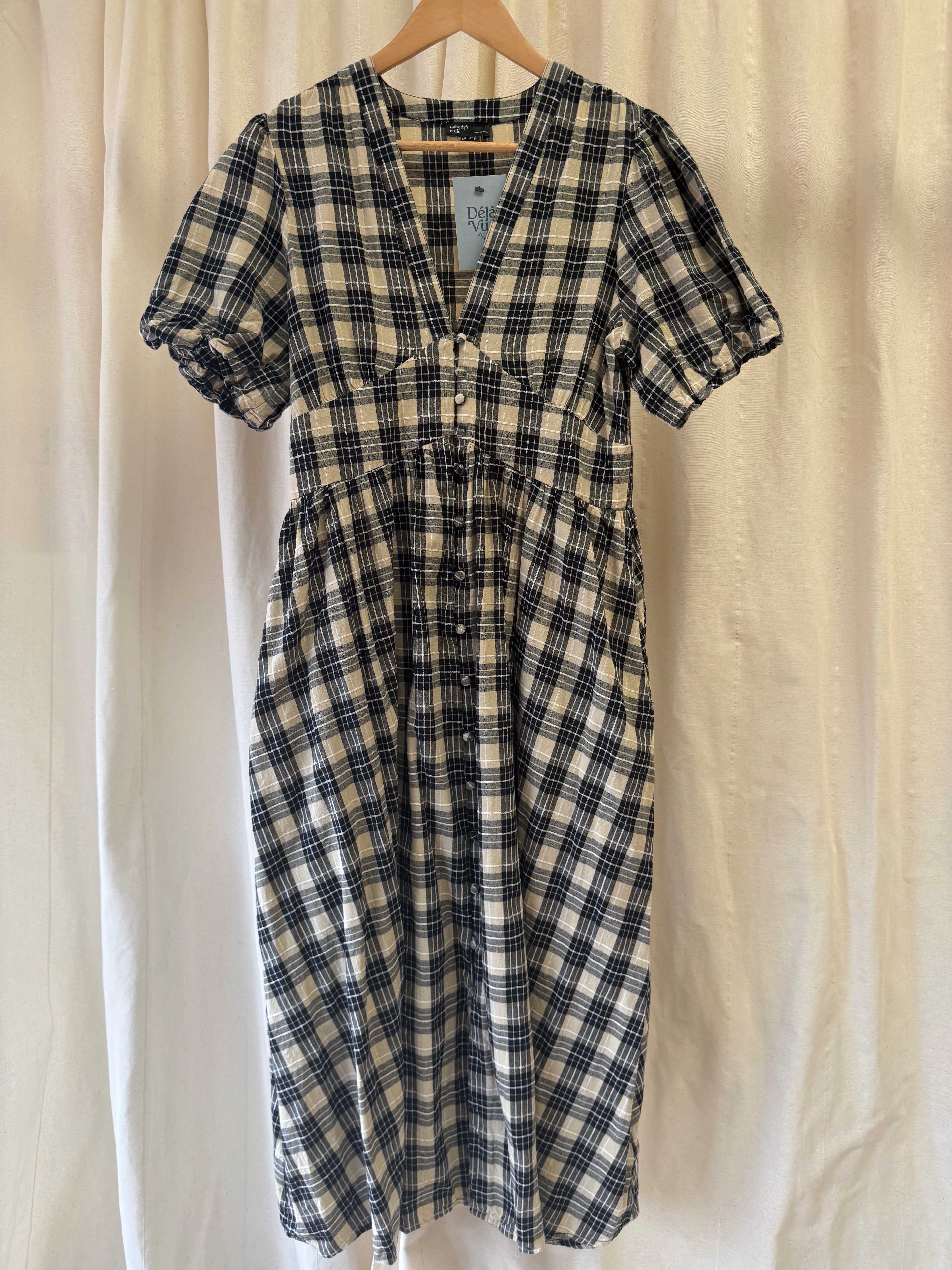 Nobody's Child Starlight Check Pure Organic Cotton Dress
