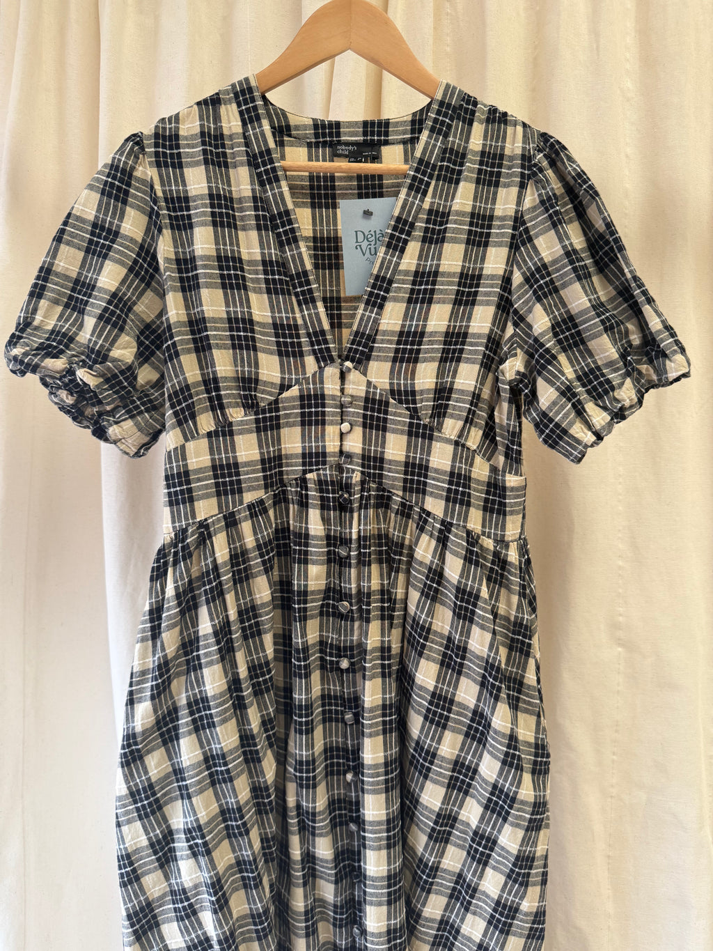 Nobody's Child Starlight Check Pure Organic Cotton Dress