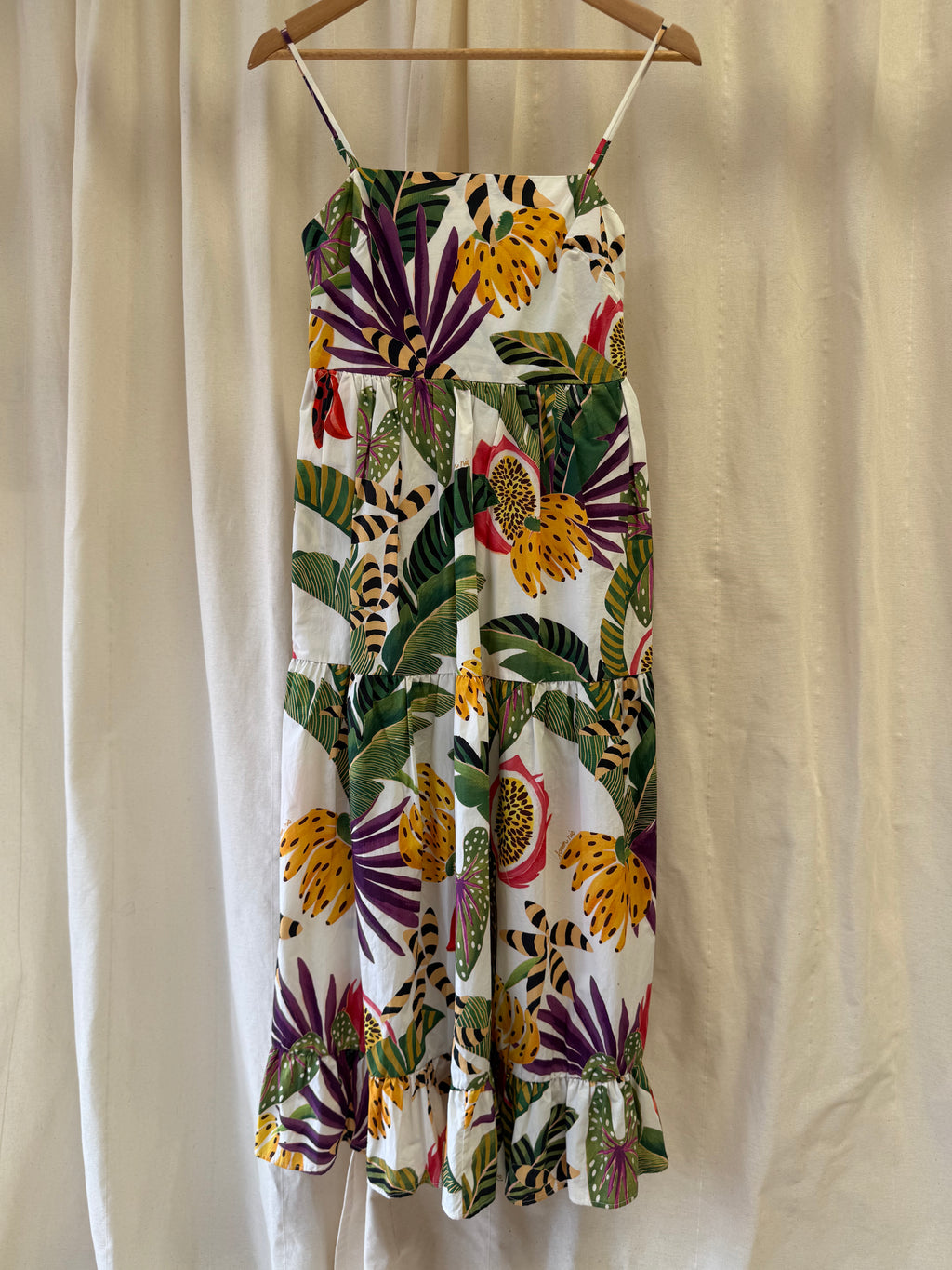 Farm Rio Striped Forest Maxi Dress