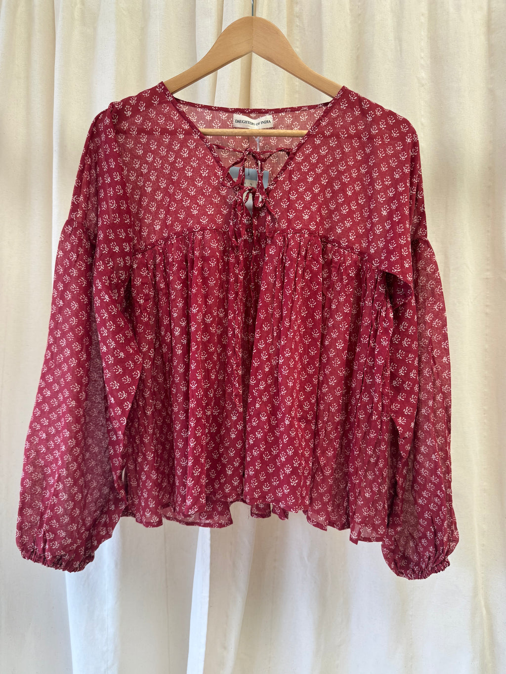 Daughters of India Rashmi Blouse in Scarlett