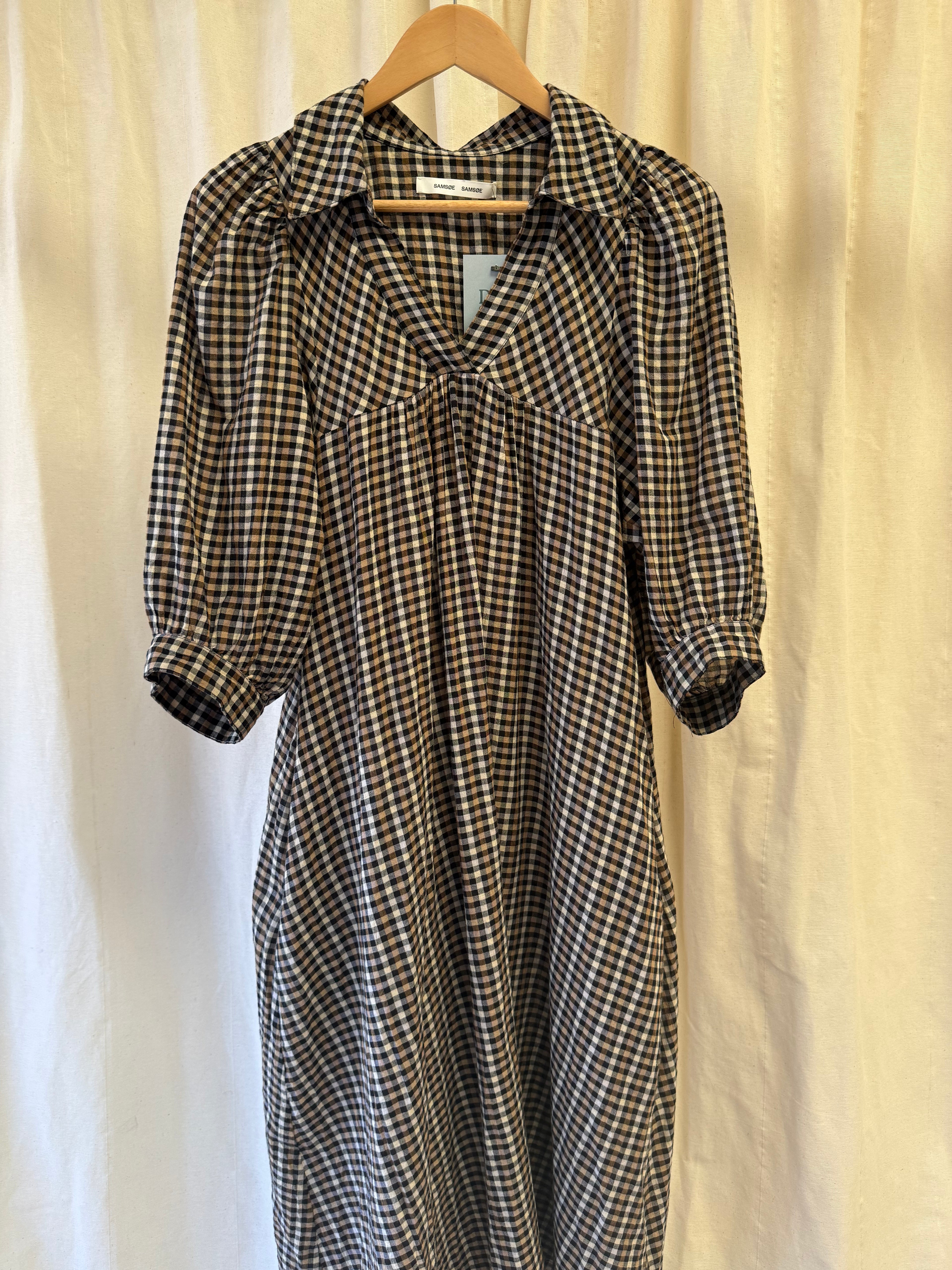 SAMSØE SAMSØE  Opal Plaid Cotton Dress, Size XS