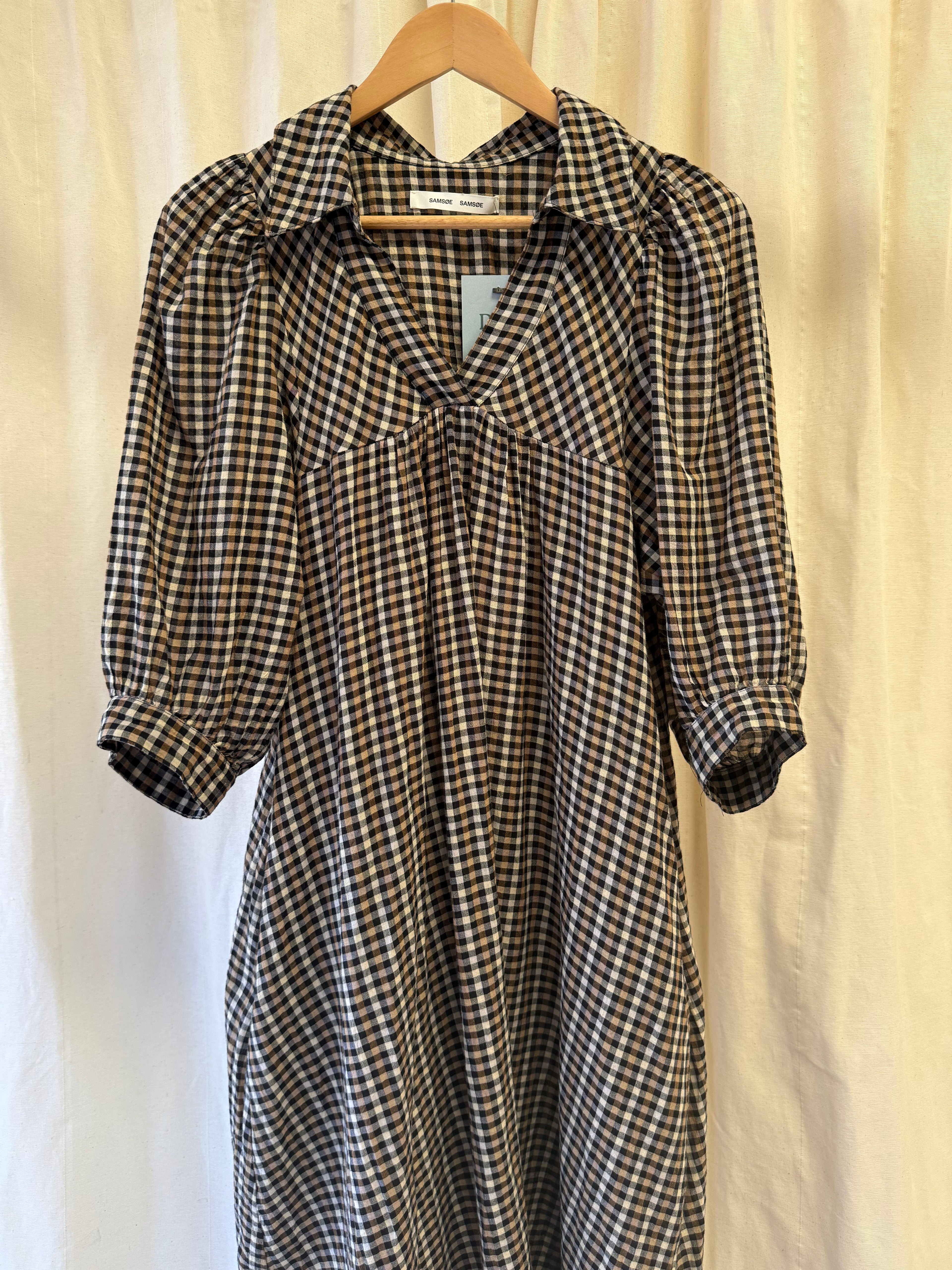 SAMSØE SAMSØE  Opal Plaid Cotton Dress, Size XS