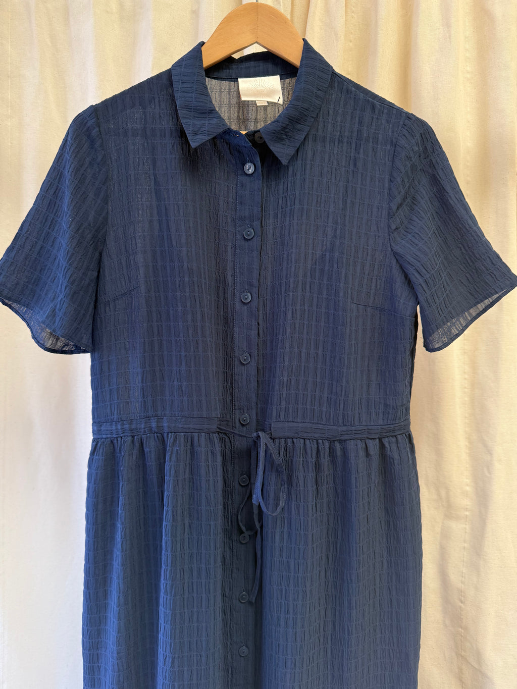 Feather & Bone London Smock Shirt Dress in Navy, Size M
