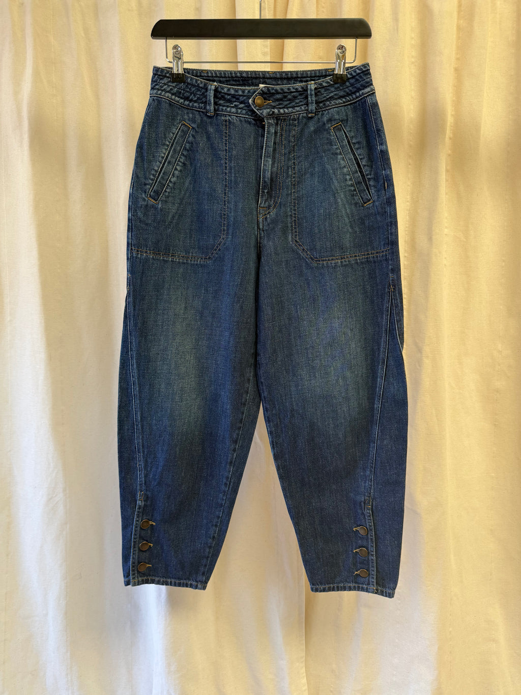 Wrap London Barrel Leg Jeans, Size S