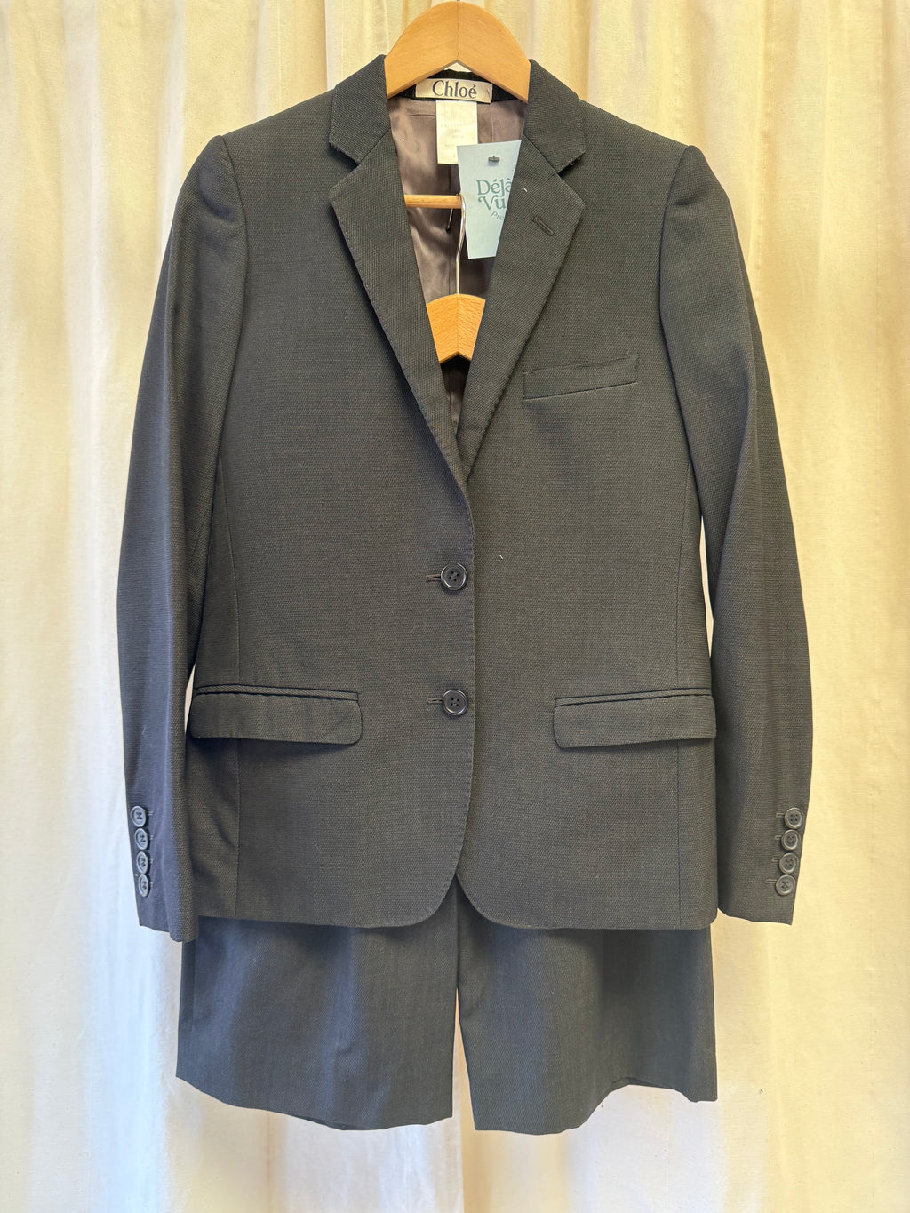 Chloe Grey Short and Blazer Suit, Size S