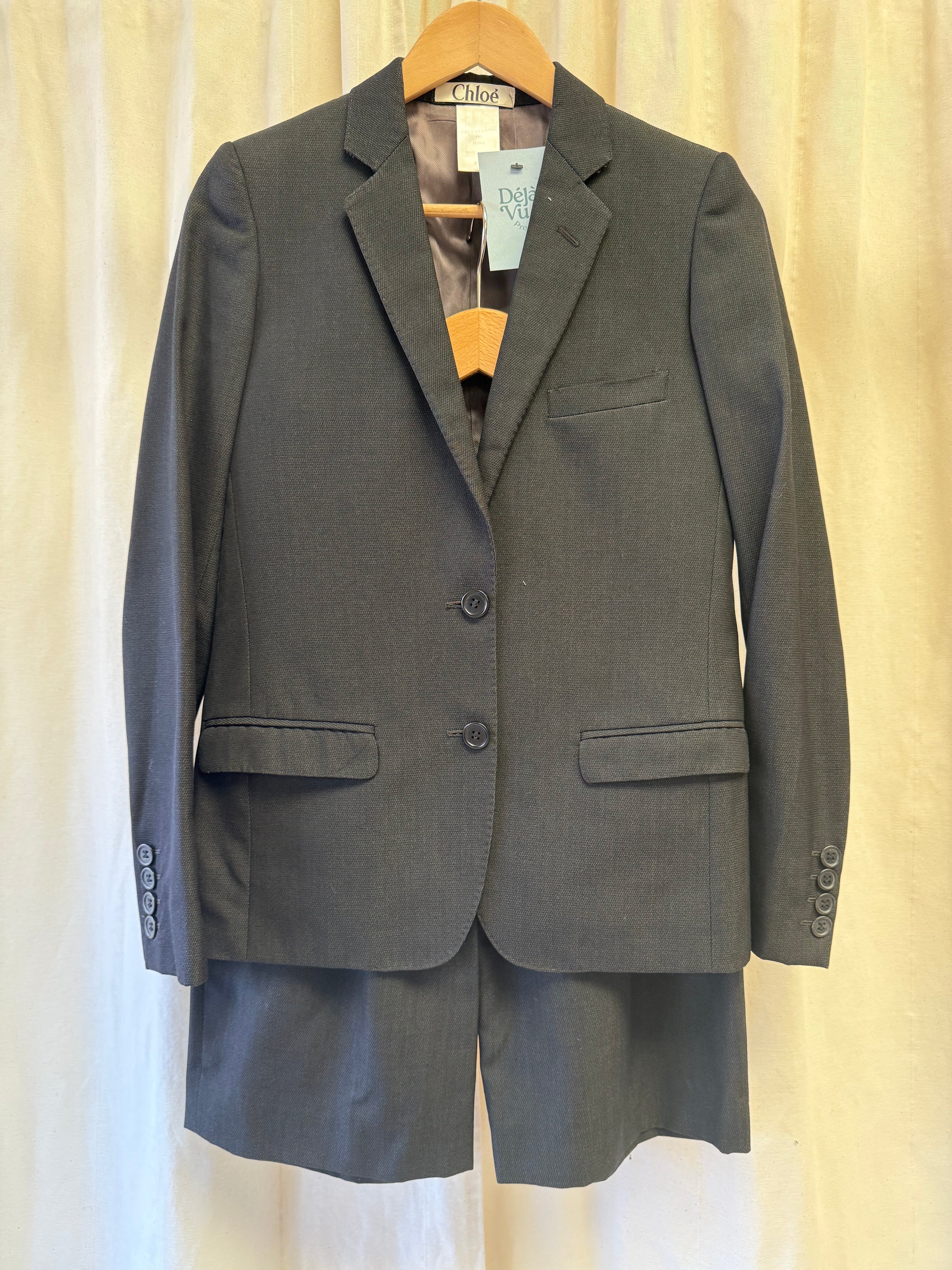 Chloe Grey Short and Blazer Suit, Size S