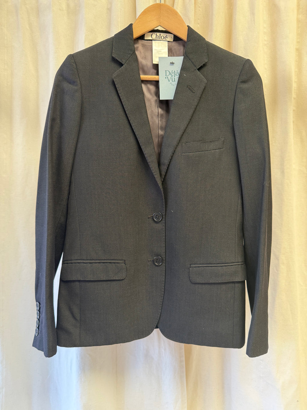 Chloe Grey Short and Blazer Suit, Size S