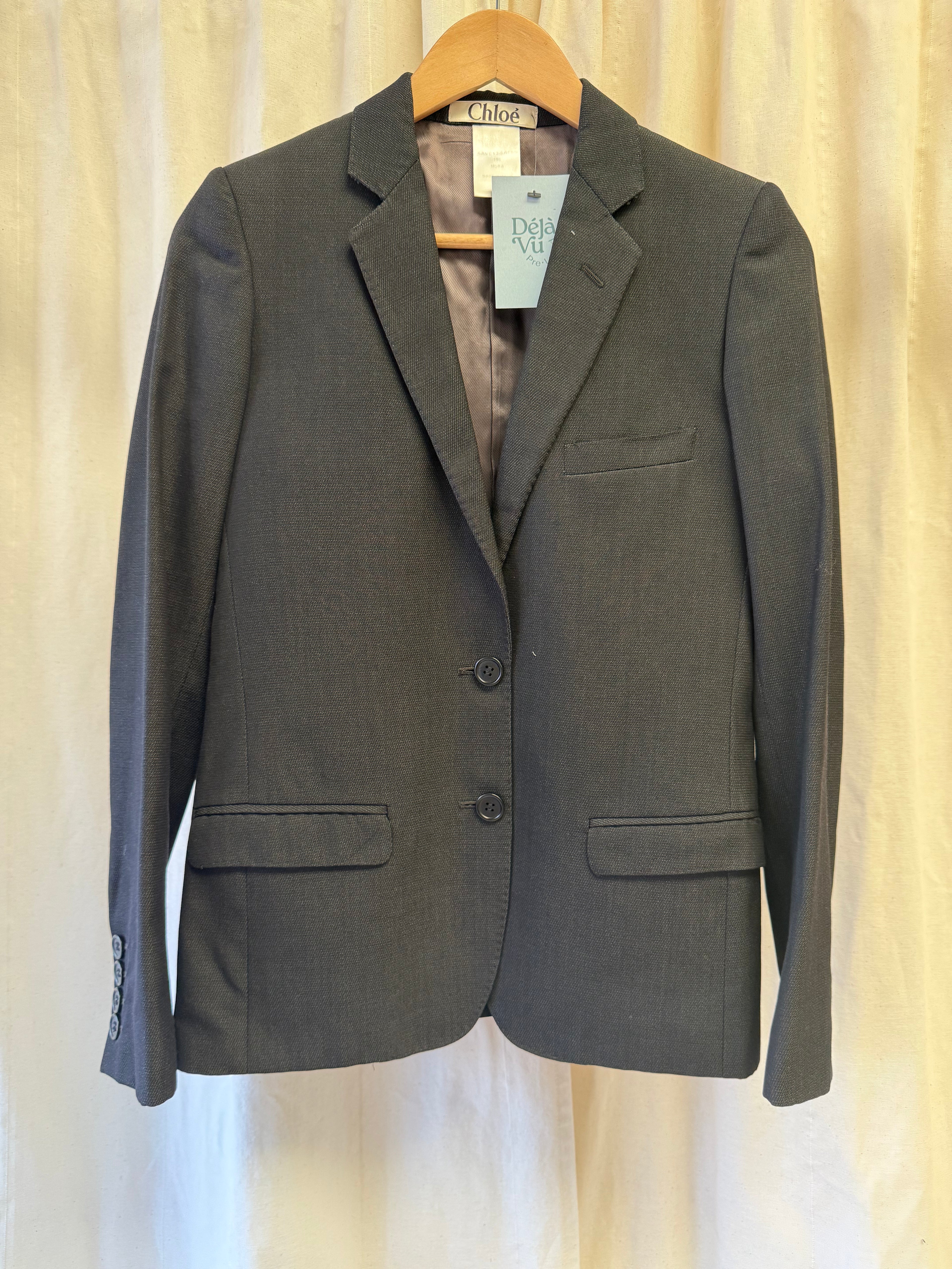 Chloe Grey Short and Blazer Suit, Size S