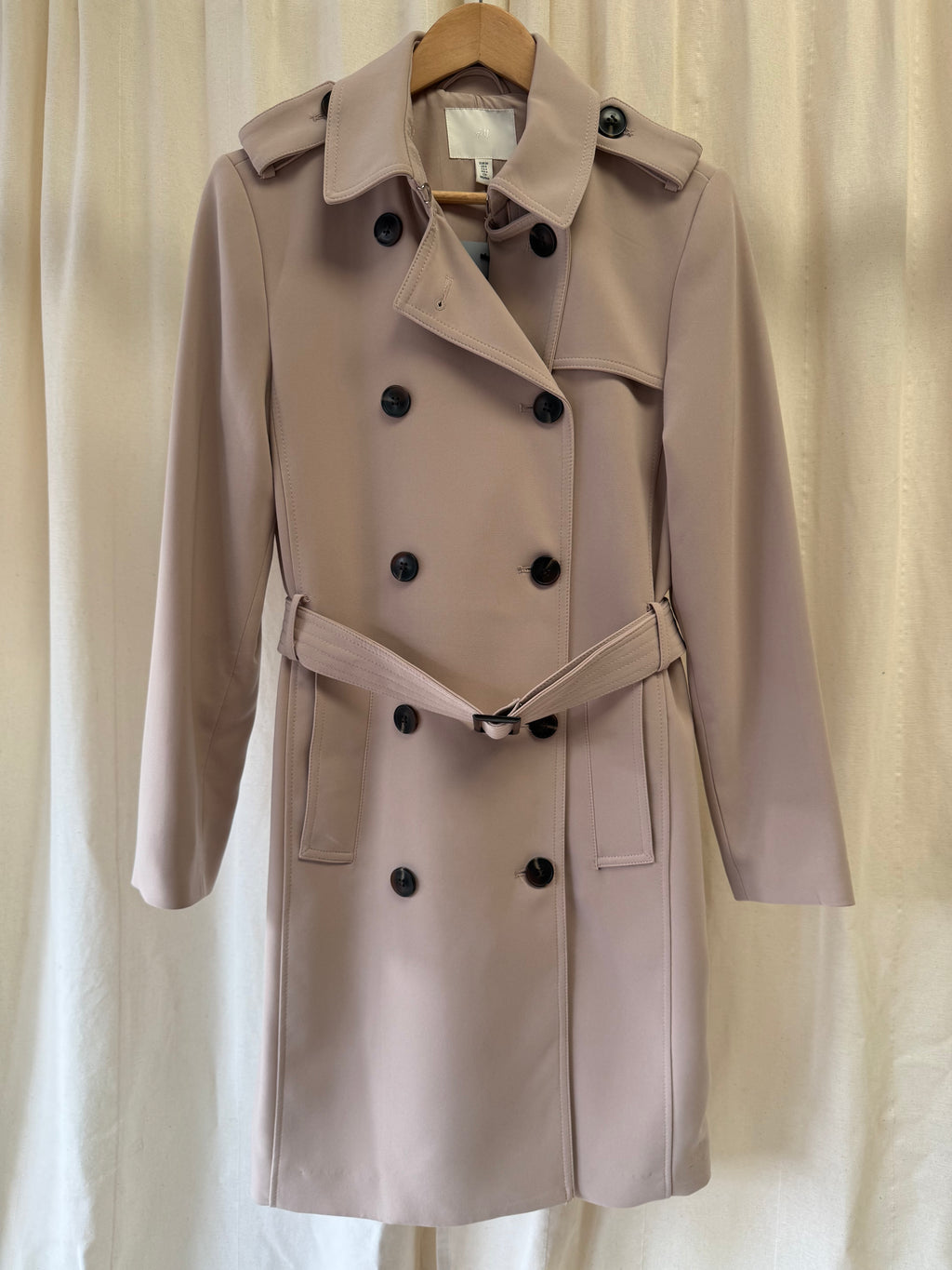 H&M Double Breasted Trench Coat, Size S