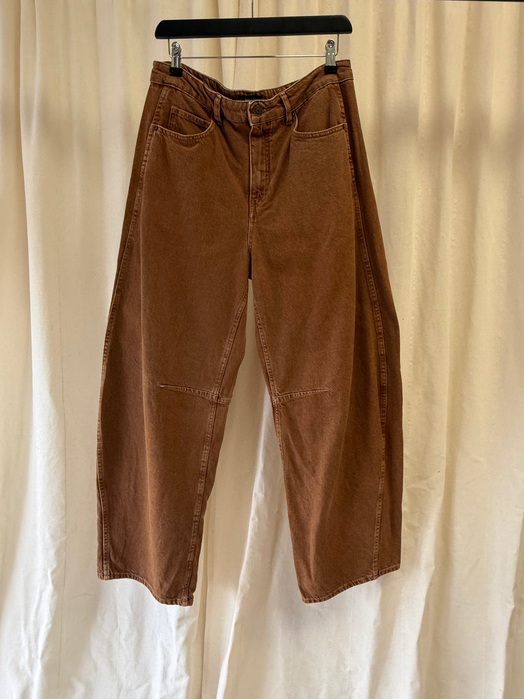 ME+EM Extreme Tapered Jeans in Brown, Size M