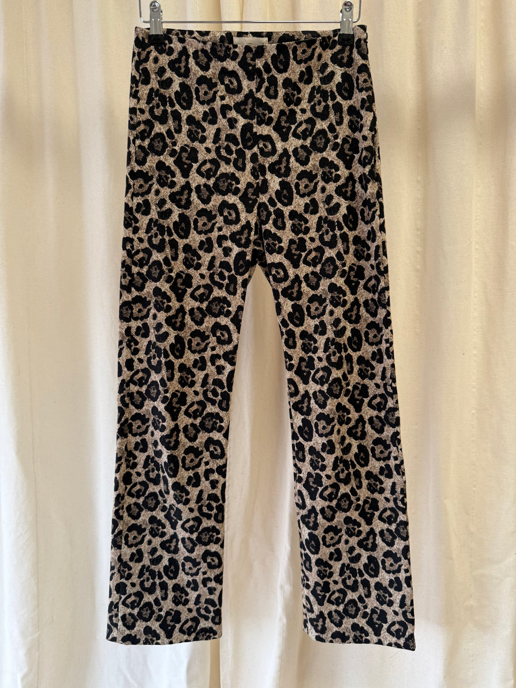 Sézane Ciara Trousers in Leopard Jacquard, Size XS