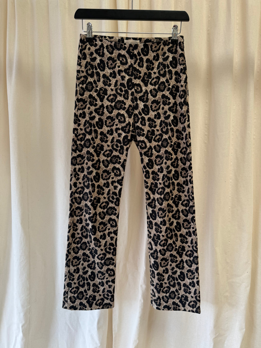 Sézane Ciara Trousers in Leopard Jacquard, Size XS