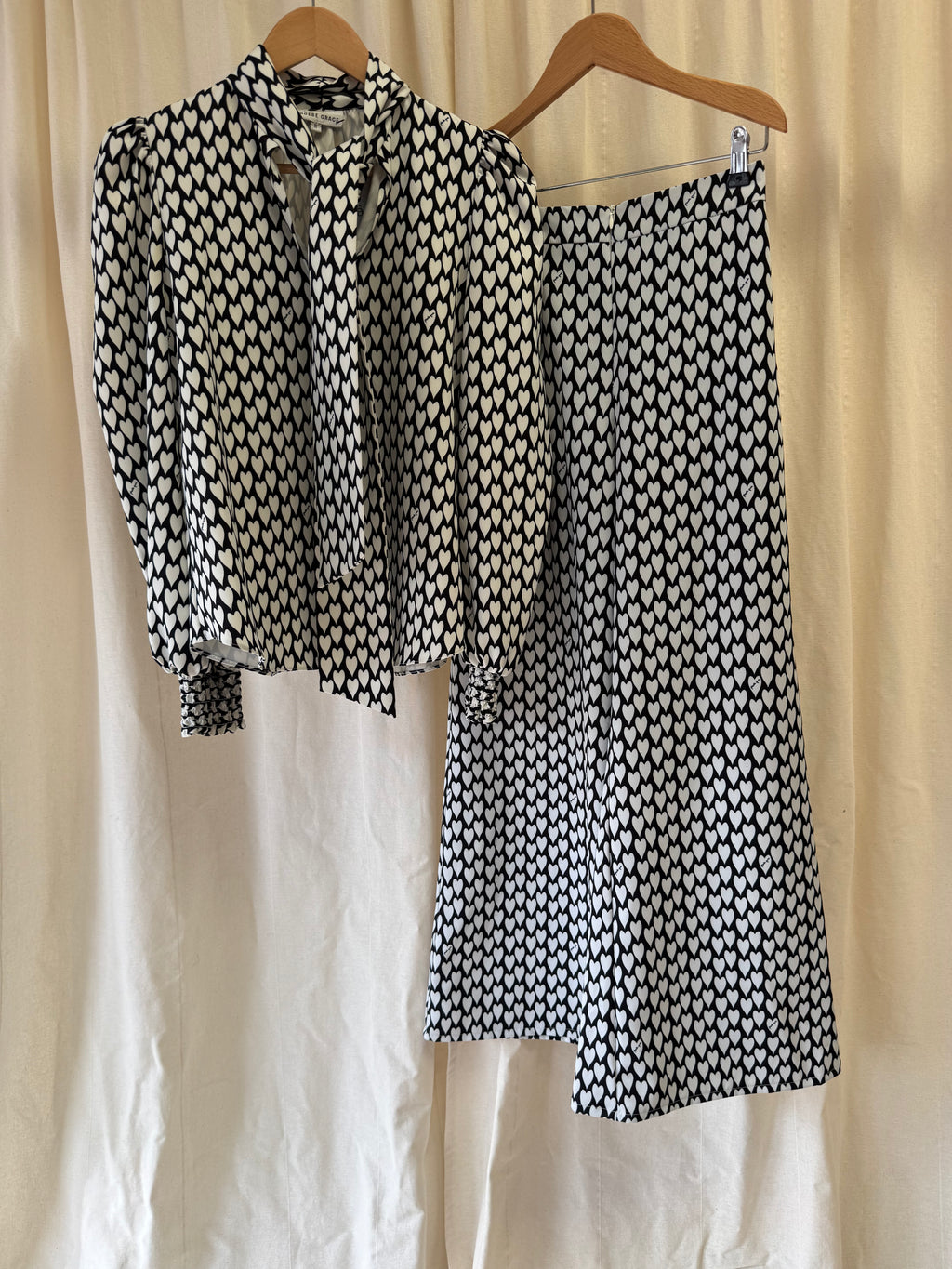 Pheobe Grace Pussybow Blouse and Trousers Co ord, Size S