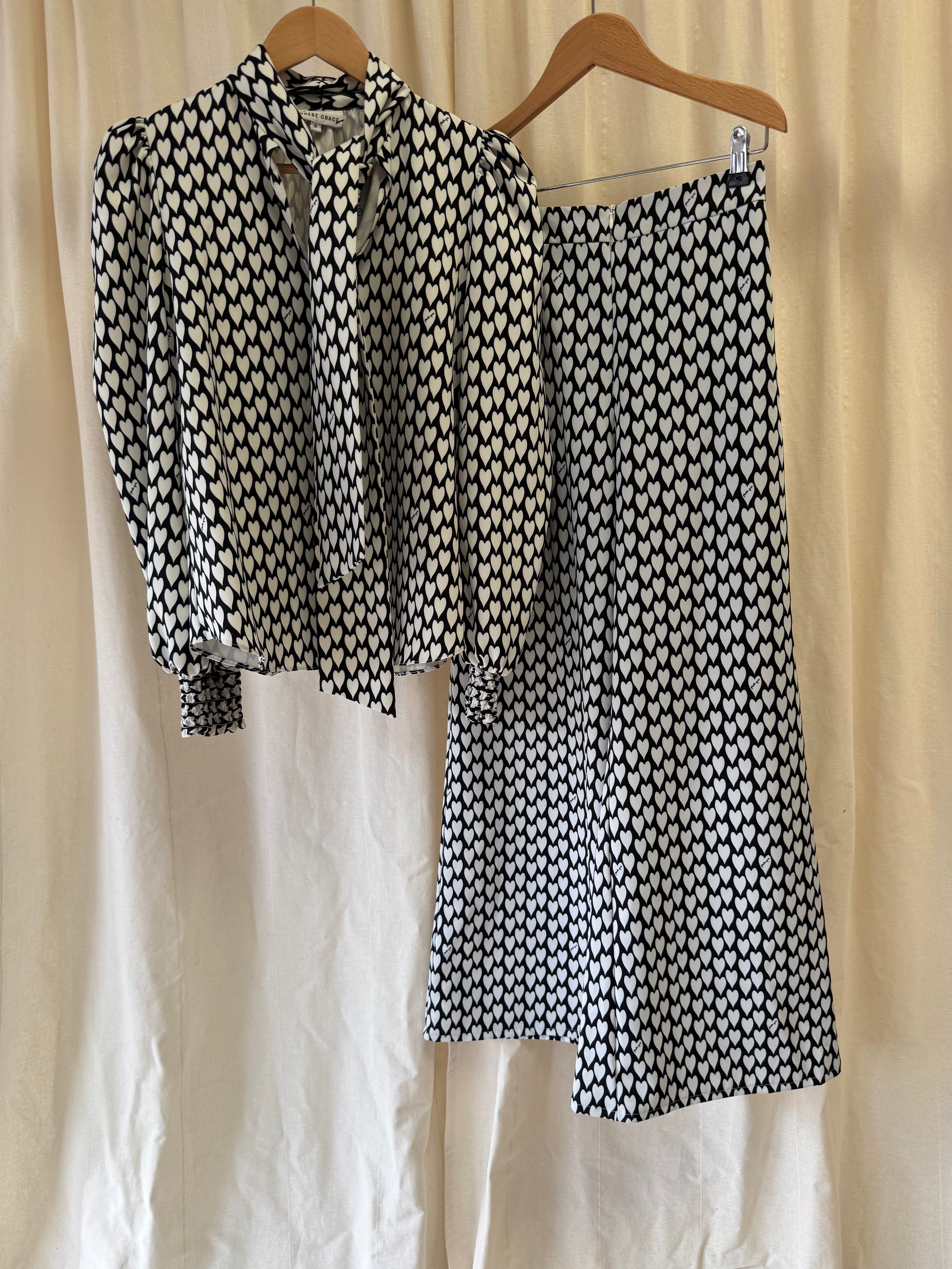 Pheobe Grace Pussybow Blouse and Trousers Co ord, Size S
