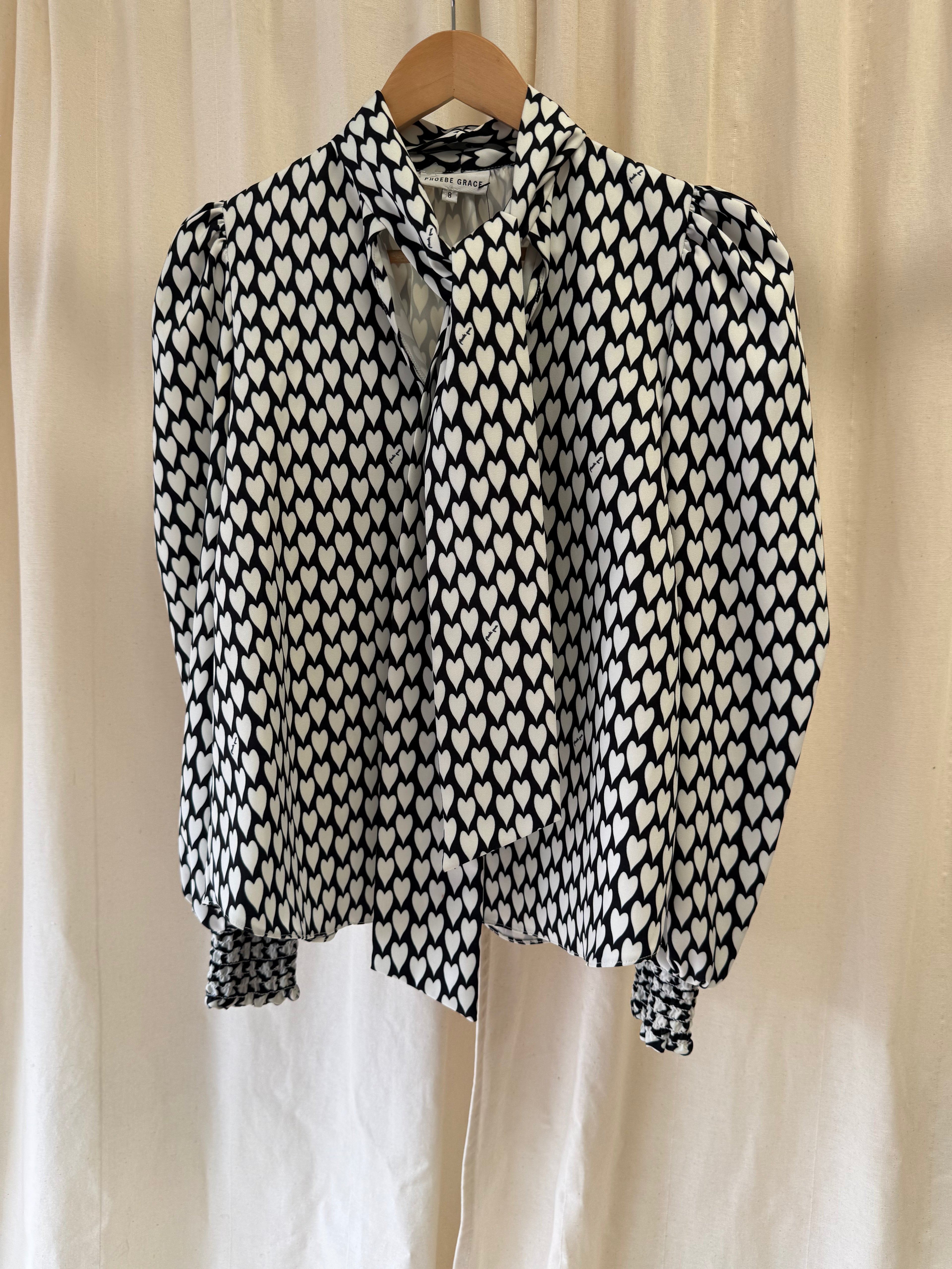Pheobe Grace Pussybow Blouse and Trousers Co ord, Size S