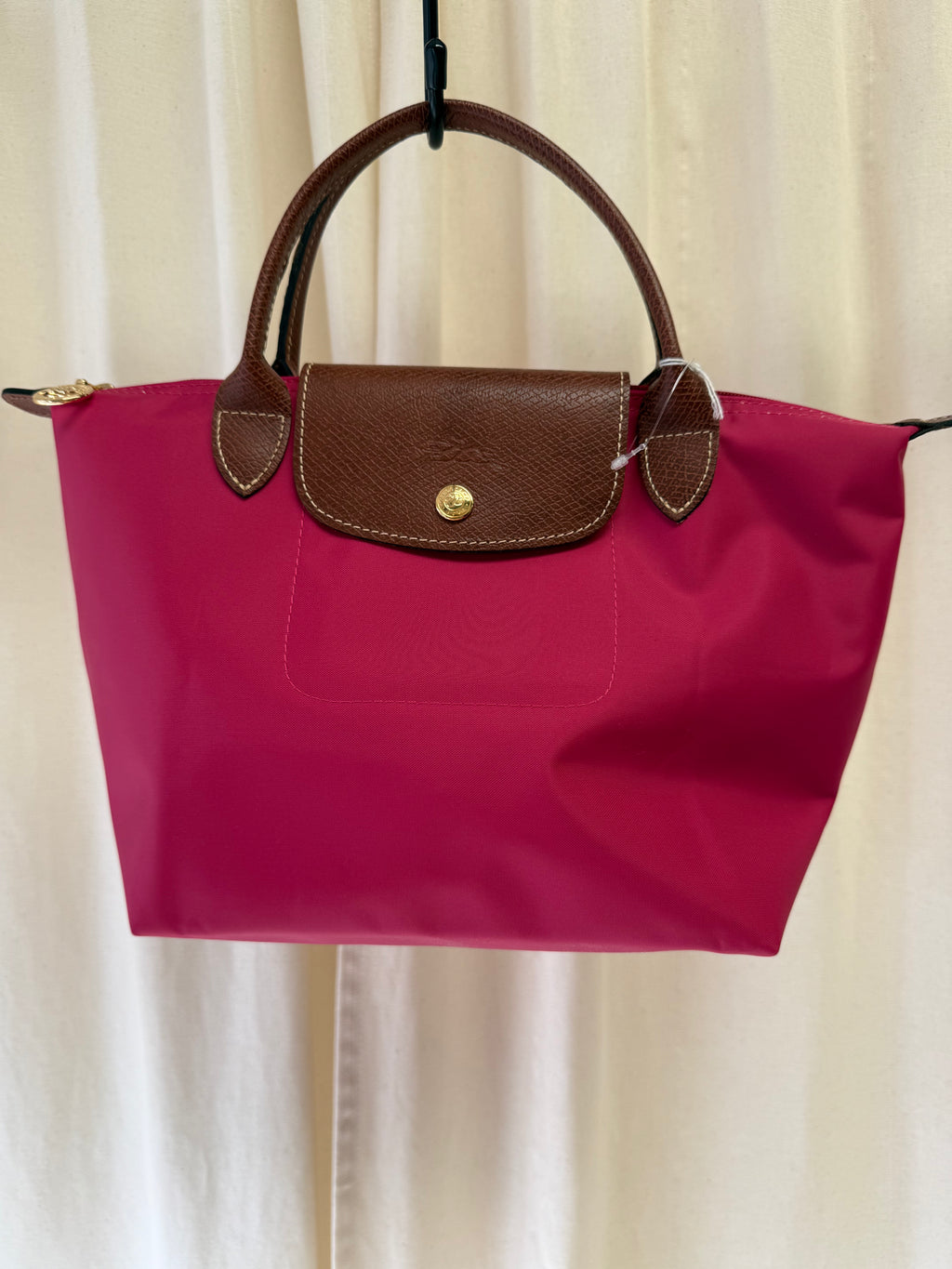 Longchamp Le Pilage in Pink, Size Small