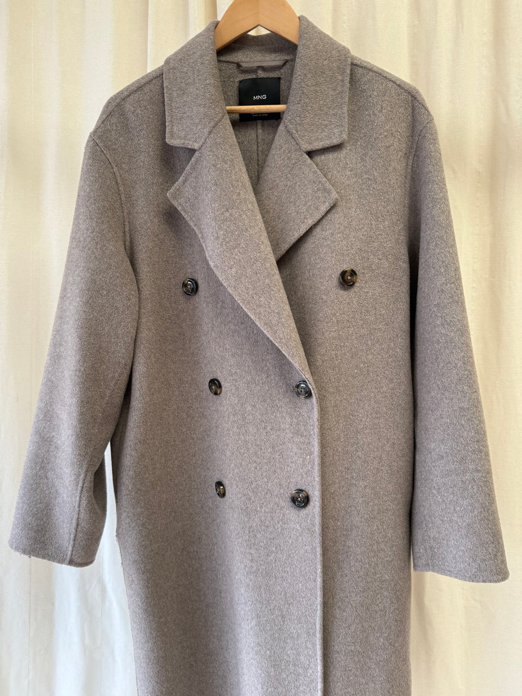 Mango Double Breasted Wool Coat, Size M
