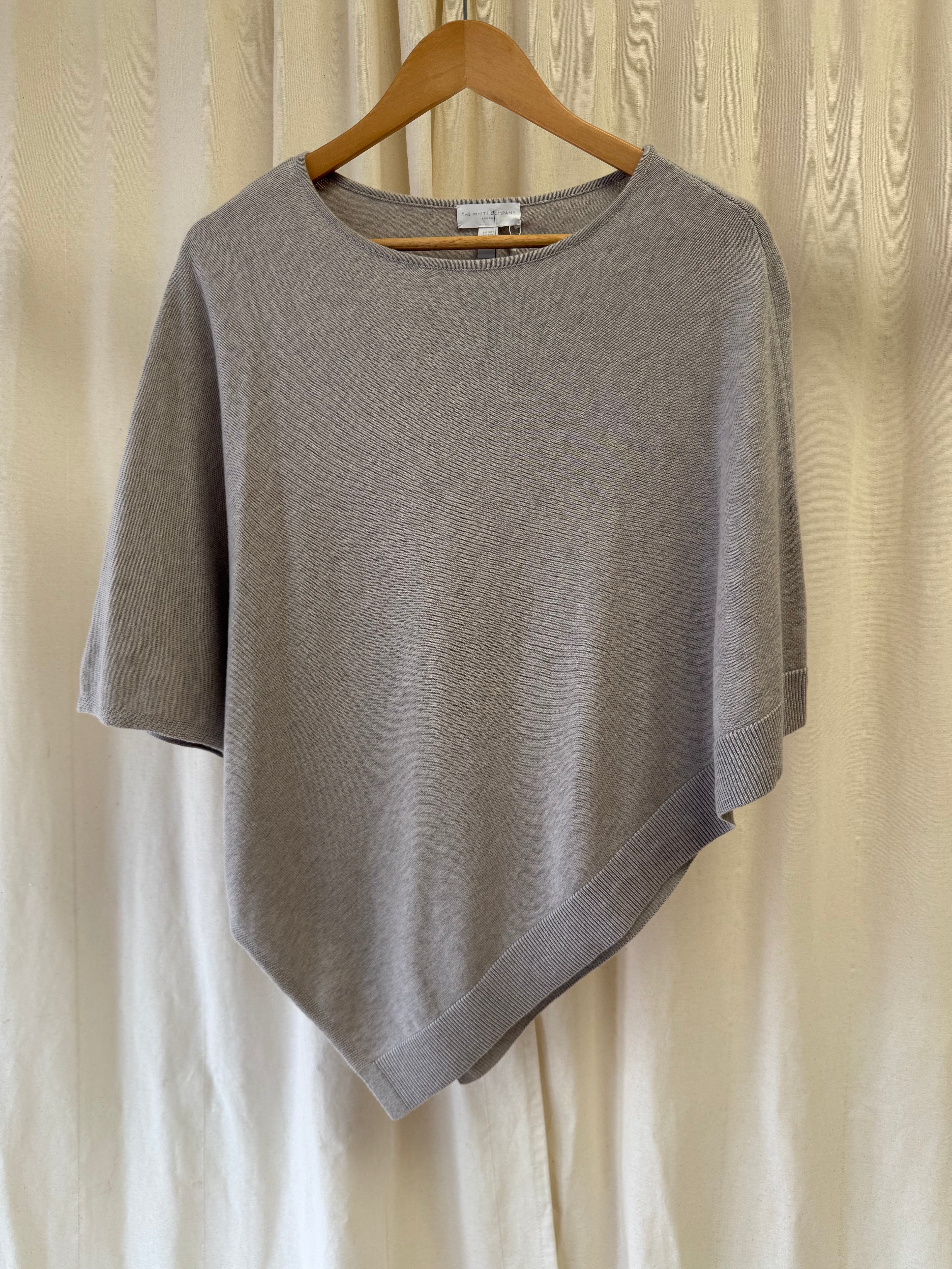 The White Company Grey Poncho, Size S/M