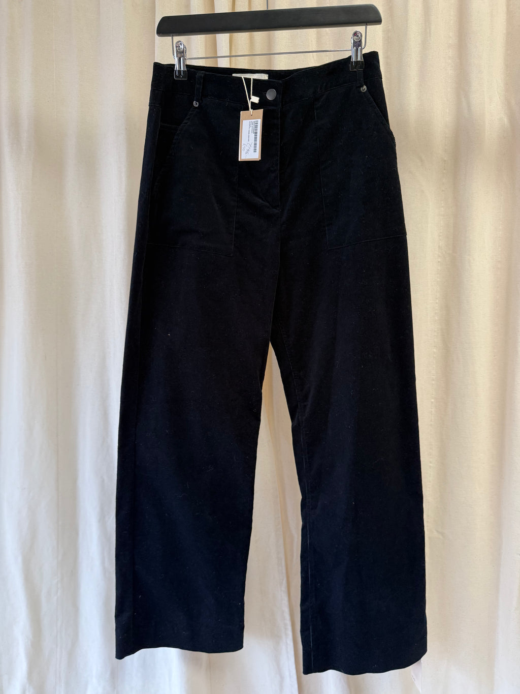 Aspiga Cord Wide Leg Trousers in Navy, Size S