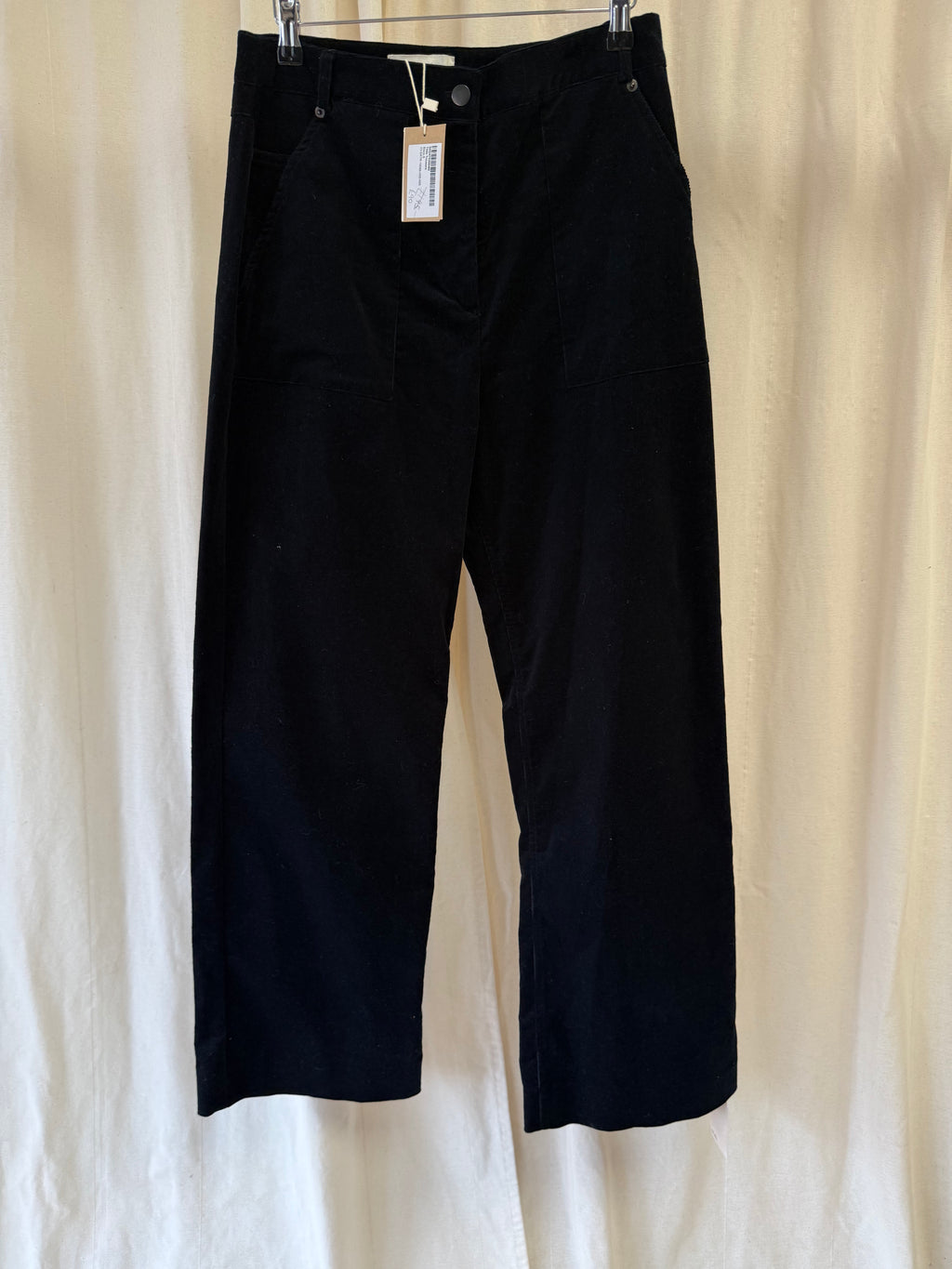 Aspiga Cord Wide Leg Trousers in Navy, Size S