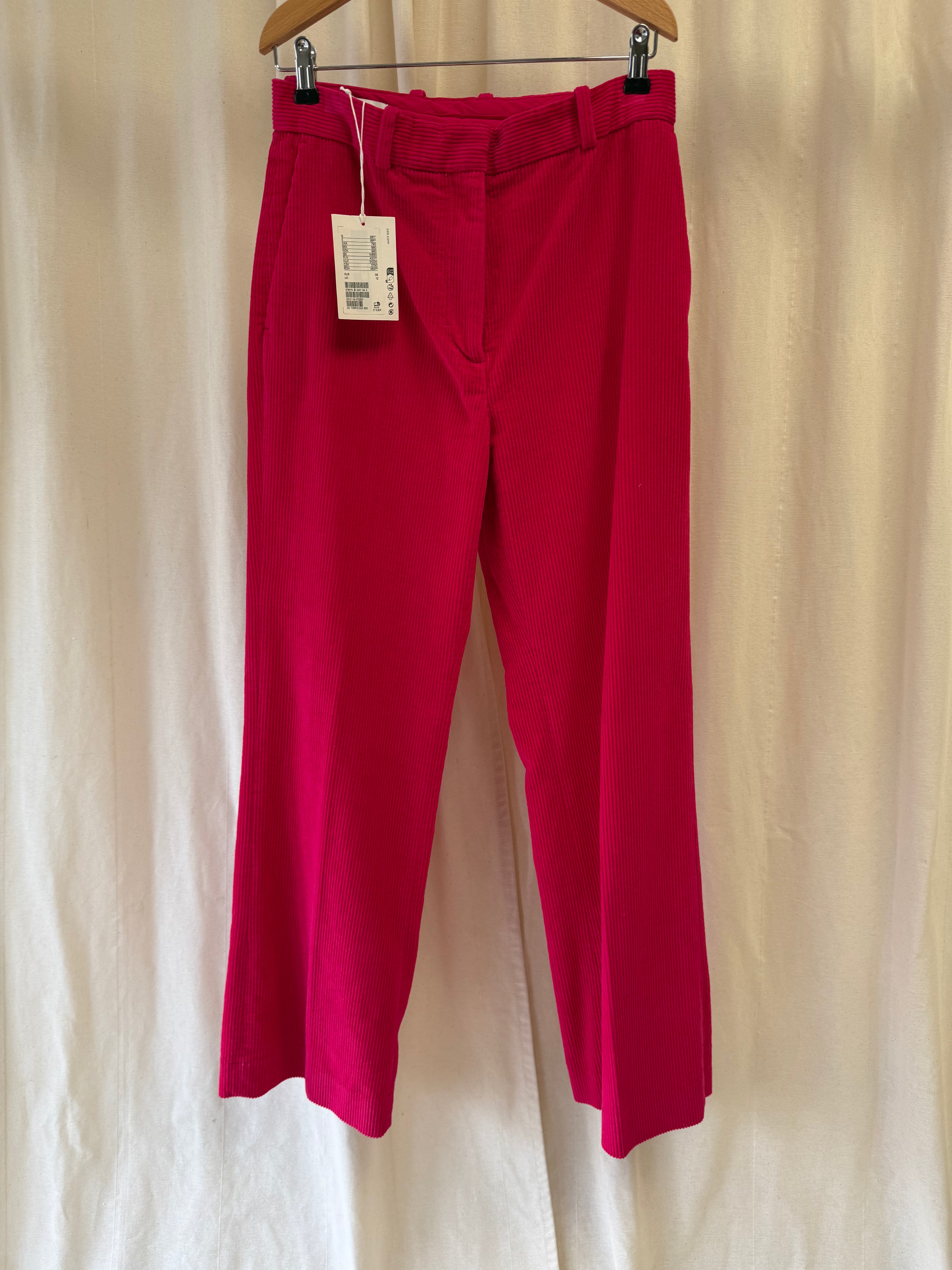COS Cord Blazer and Trouser Co ord in Pink, Size S/M