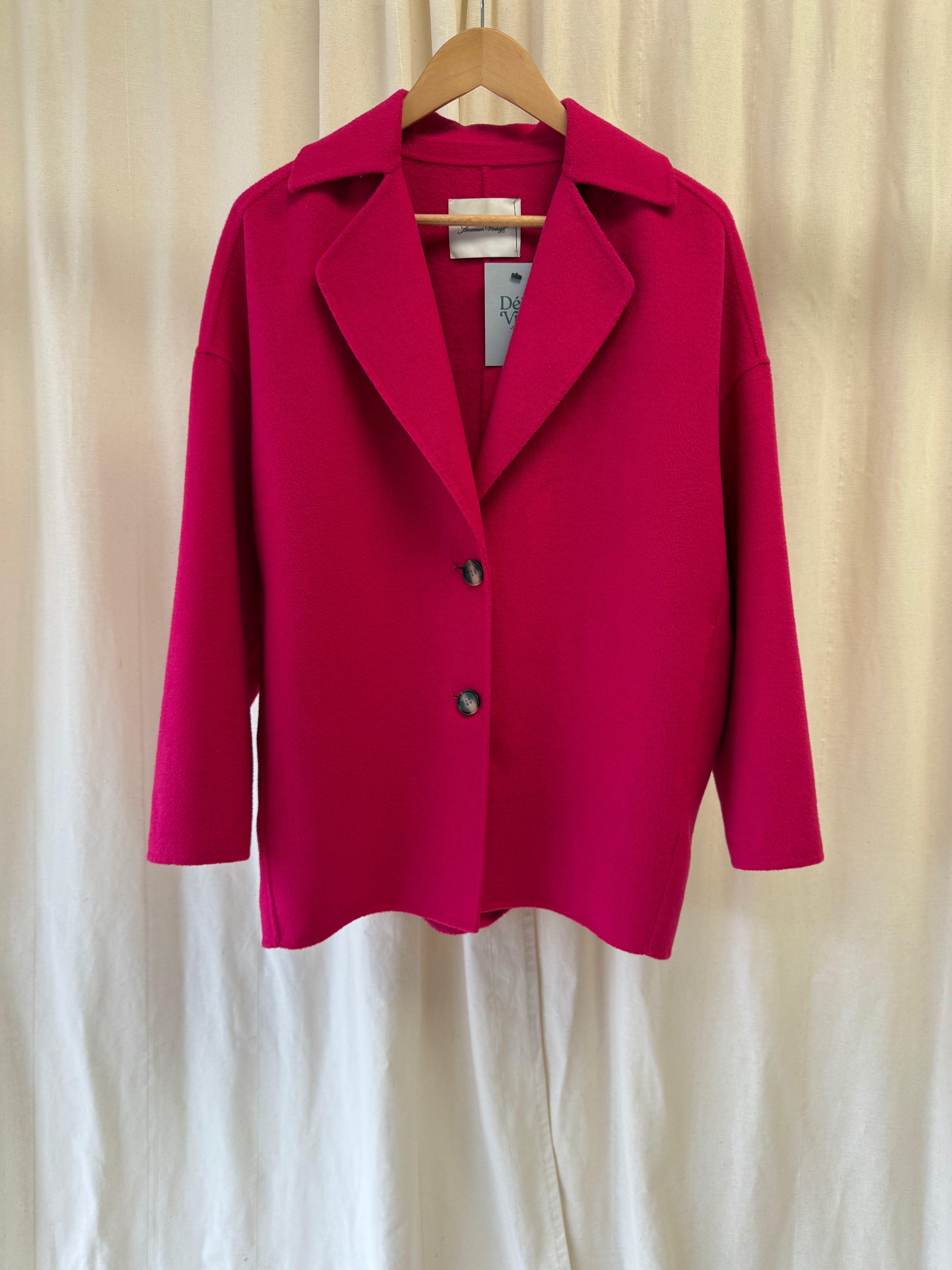American Vintage Dadoulove Coat in Pink, Size XS/S