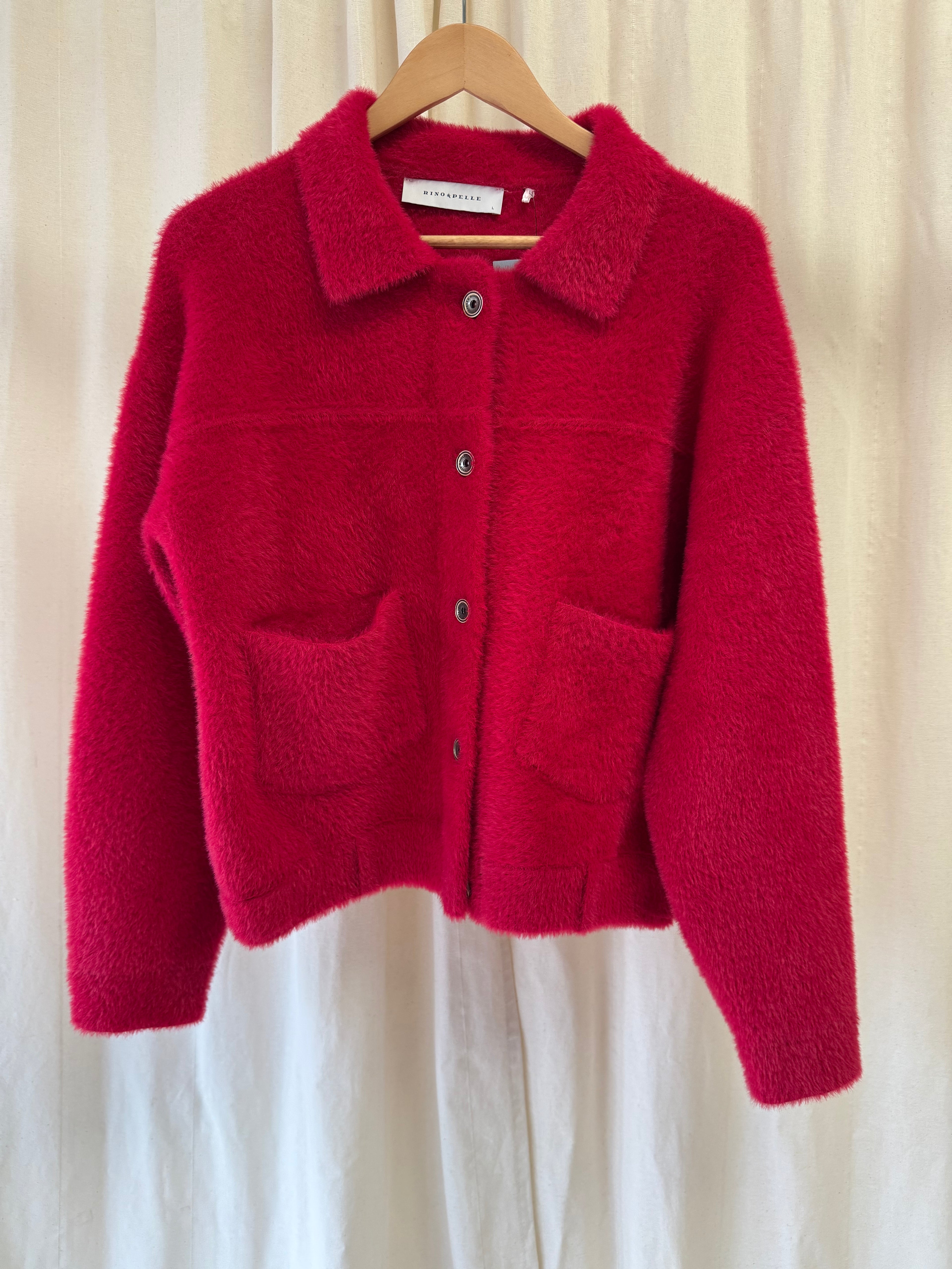 Rino & Pelle Bubbly Boxy Jacket in Pink, Size L