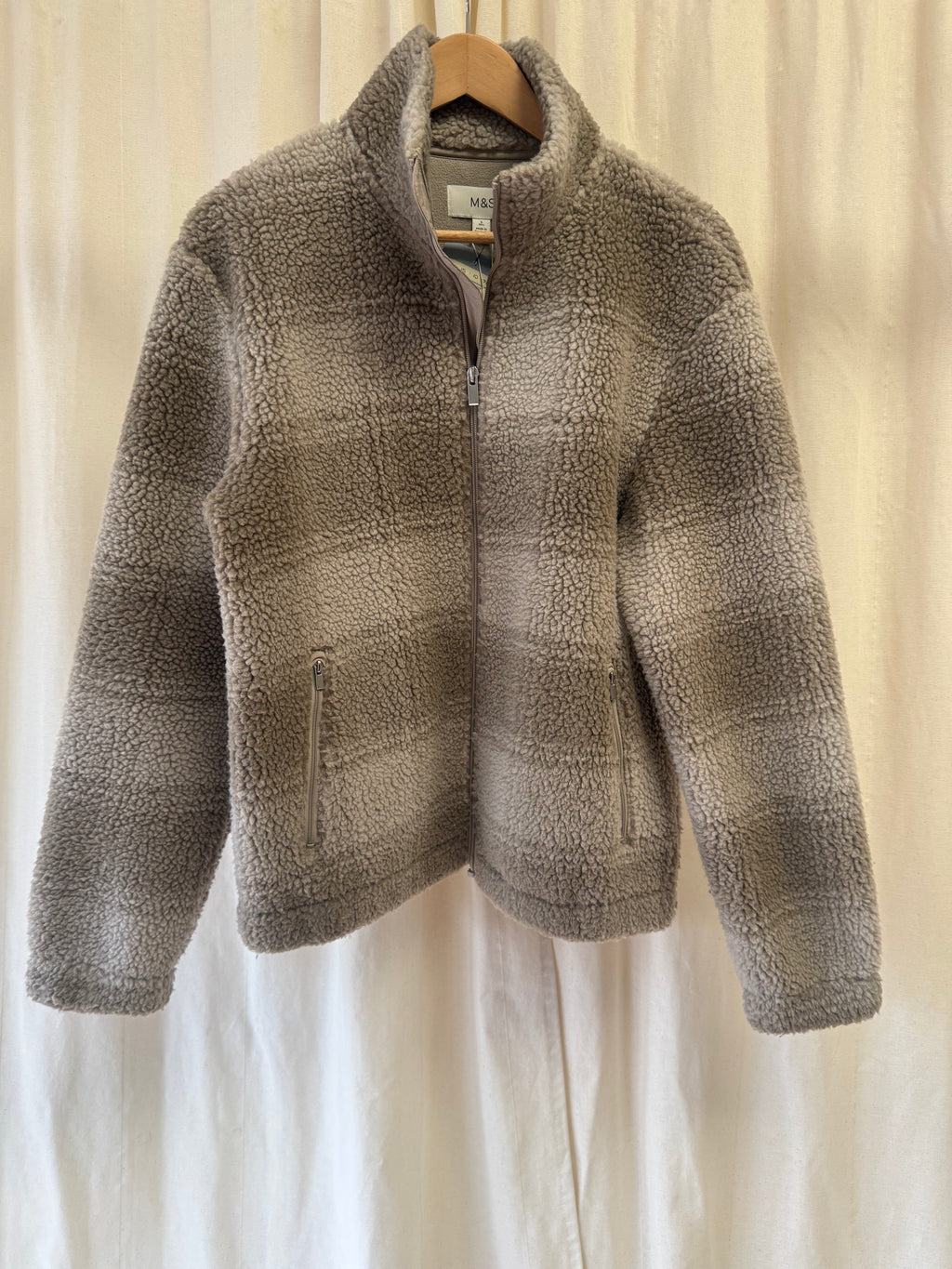 M&S Checked Fleece, Size S