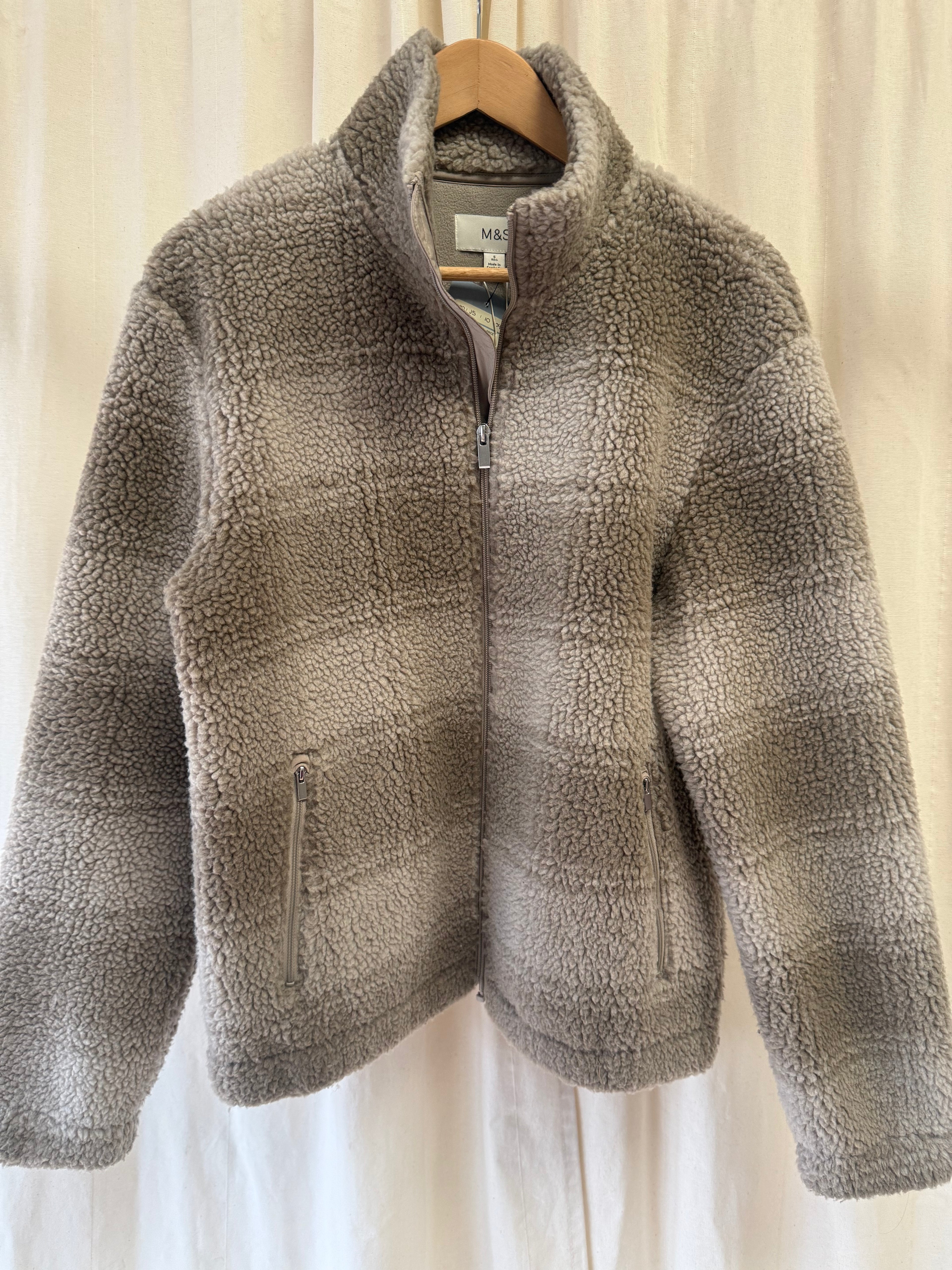 M&S Checked Fleece, Size S