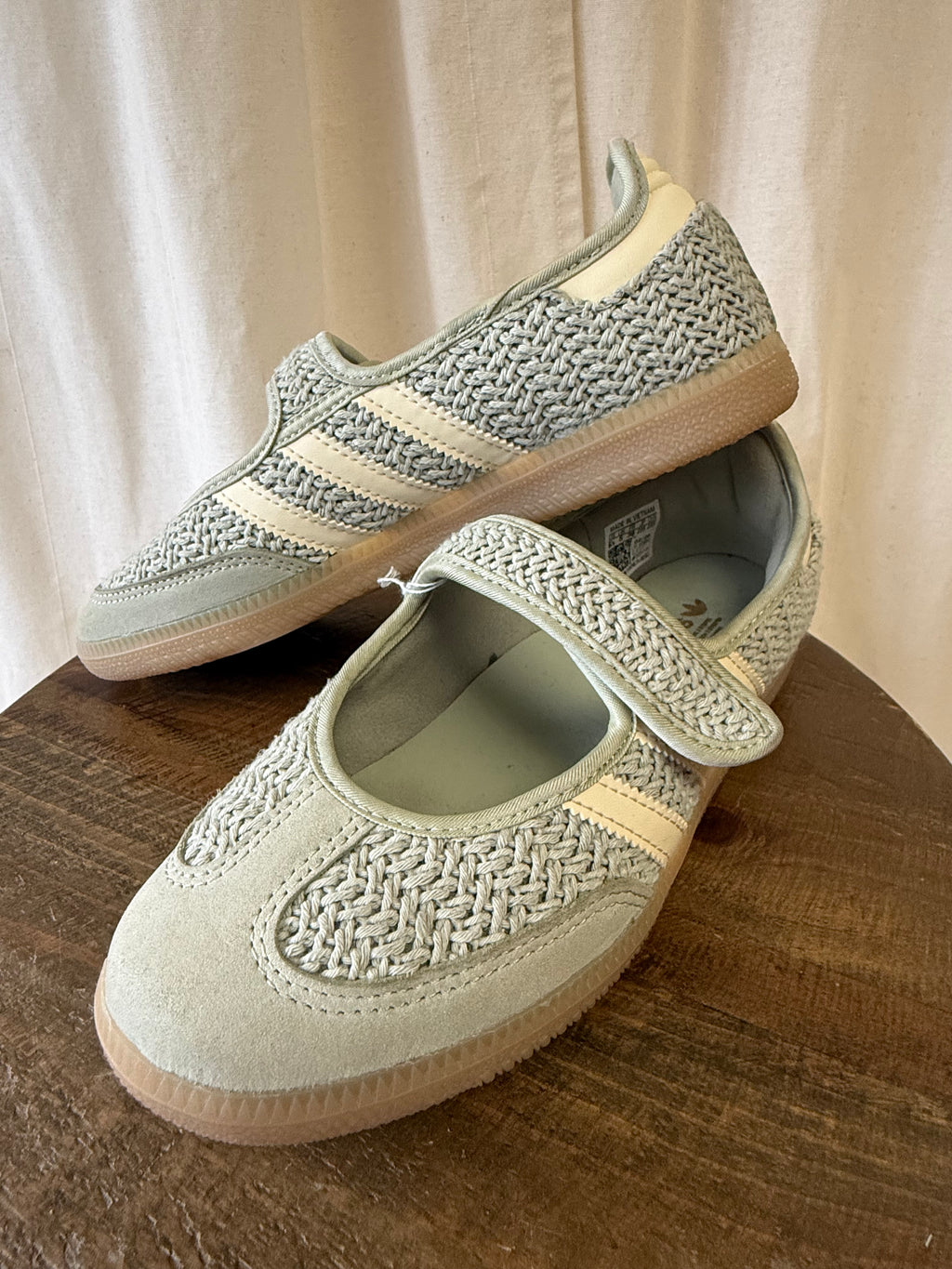 Adidas Samba Jane Flats in Mint Green, Size 5