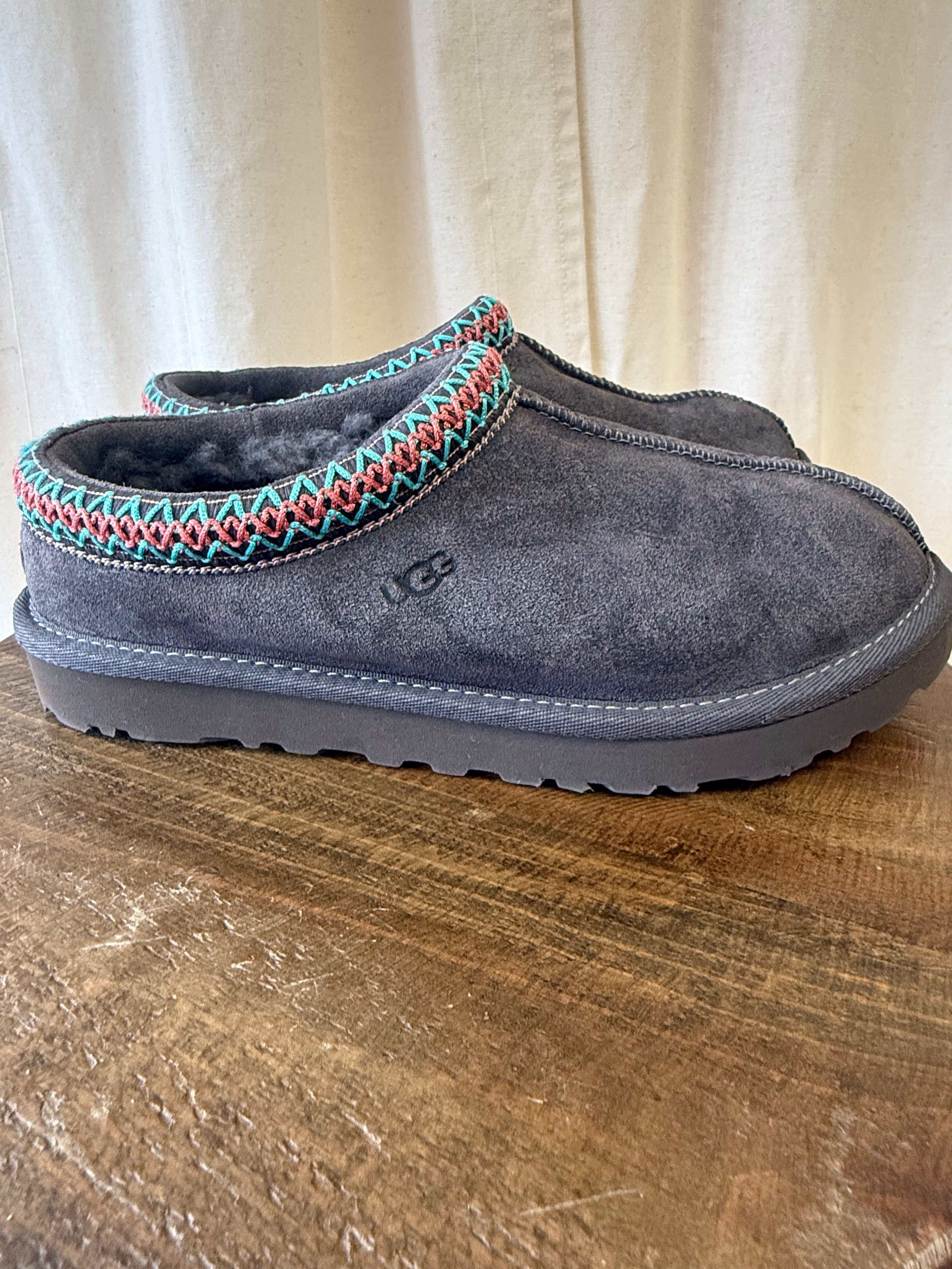 Uggs Tasman II Slides in Grey, Size 5