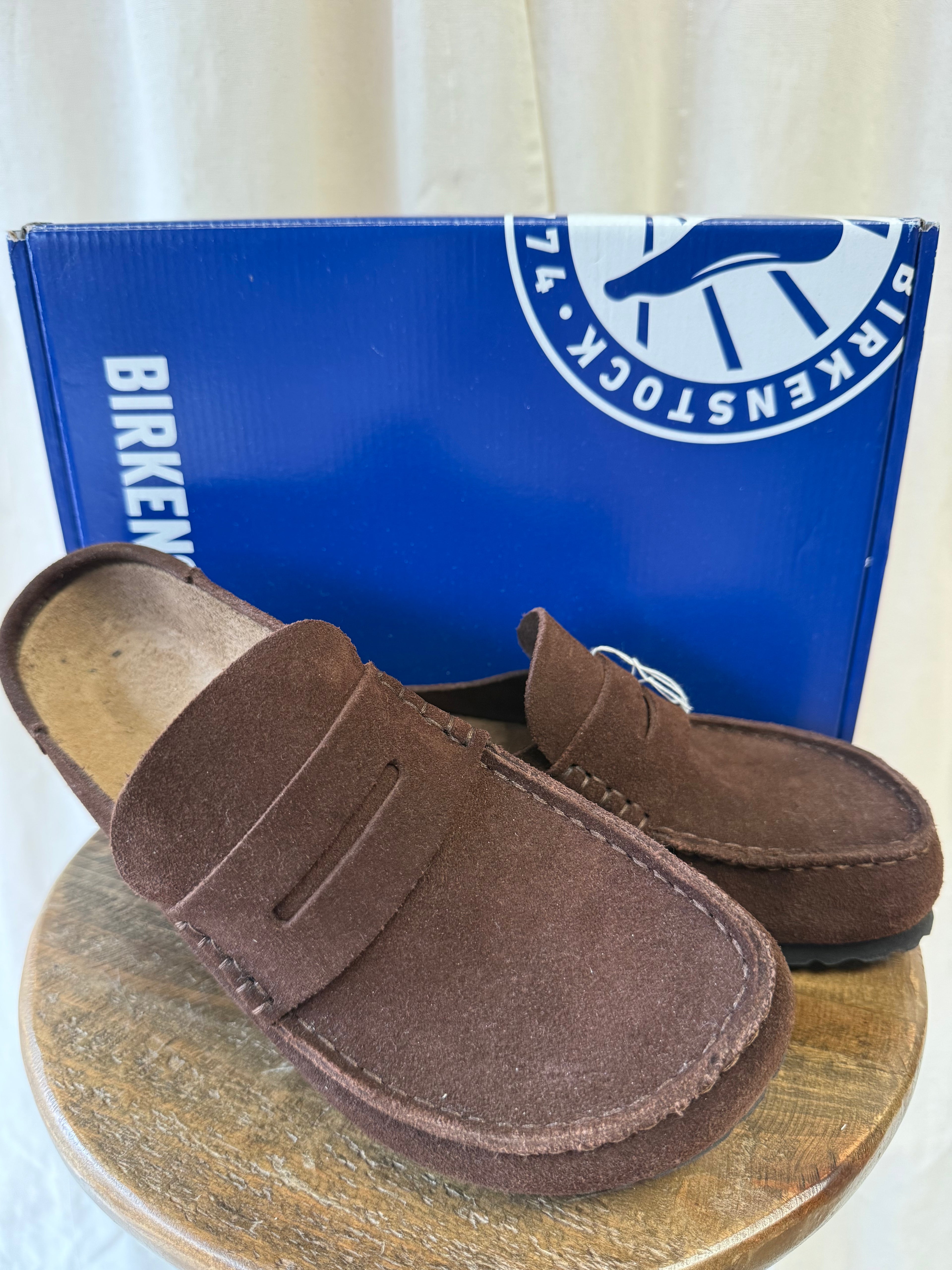 Birkenstock Naples Wrapped Loafer in Brown, Size 7