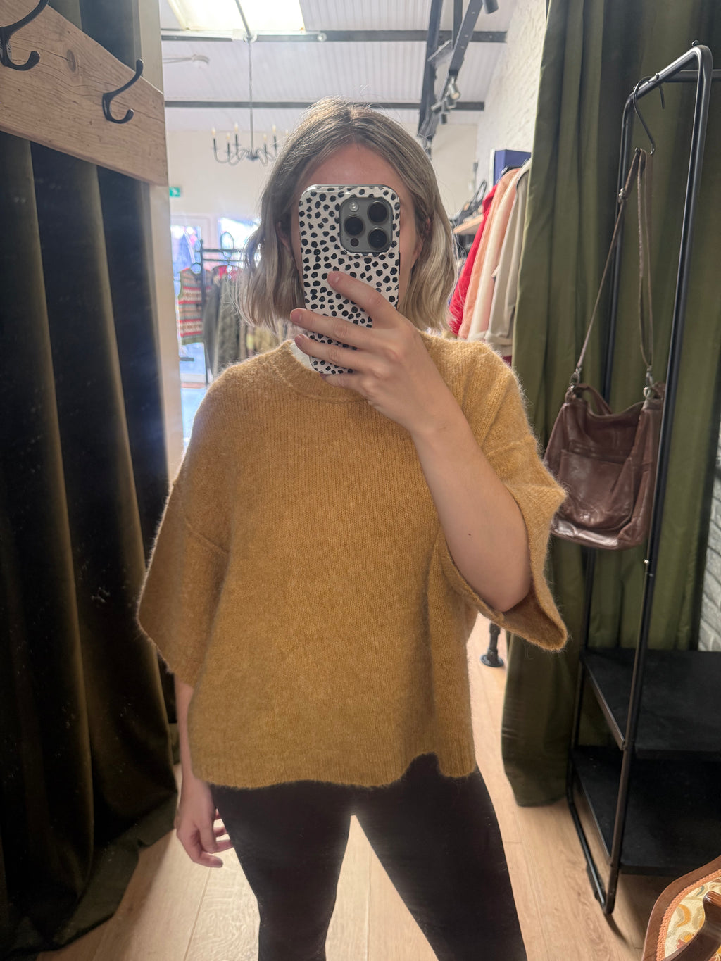 American Vintage East Jumper in Camel, Size XS/S