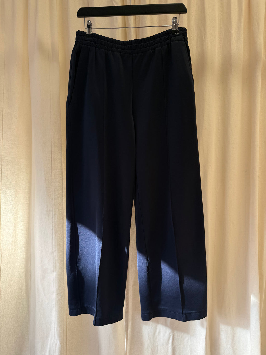 HUSH Drawstring Waist Wide Leg Joggers, Size M