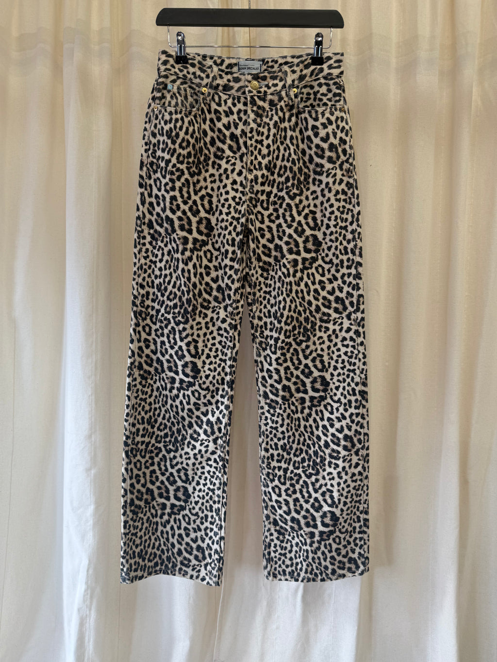 River Island Leopard Print Jeans, Size S