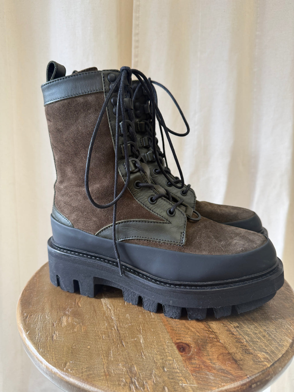 All Saints Bexley Leather Suede Boots, Size 4