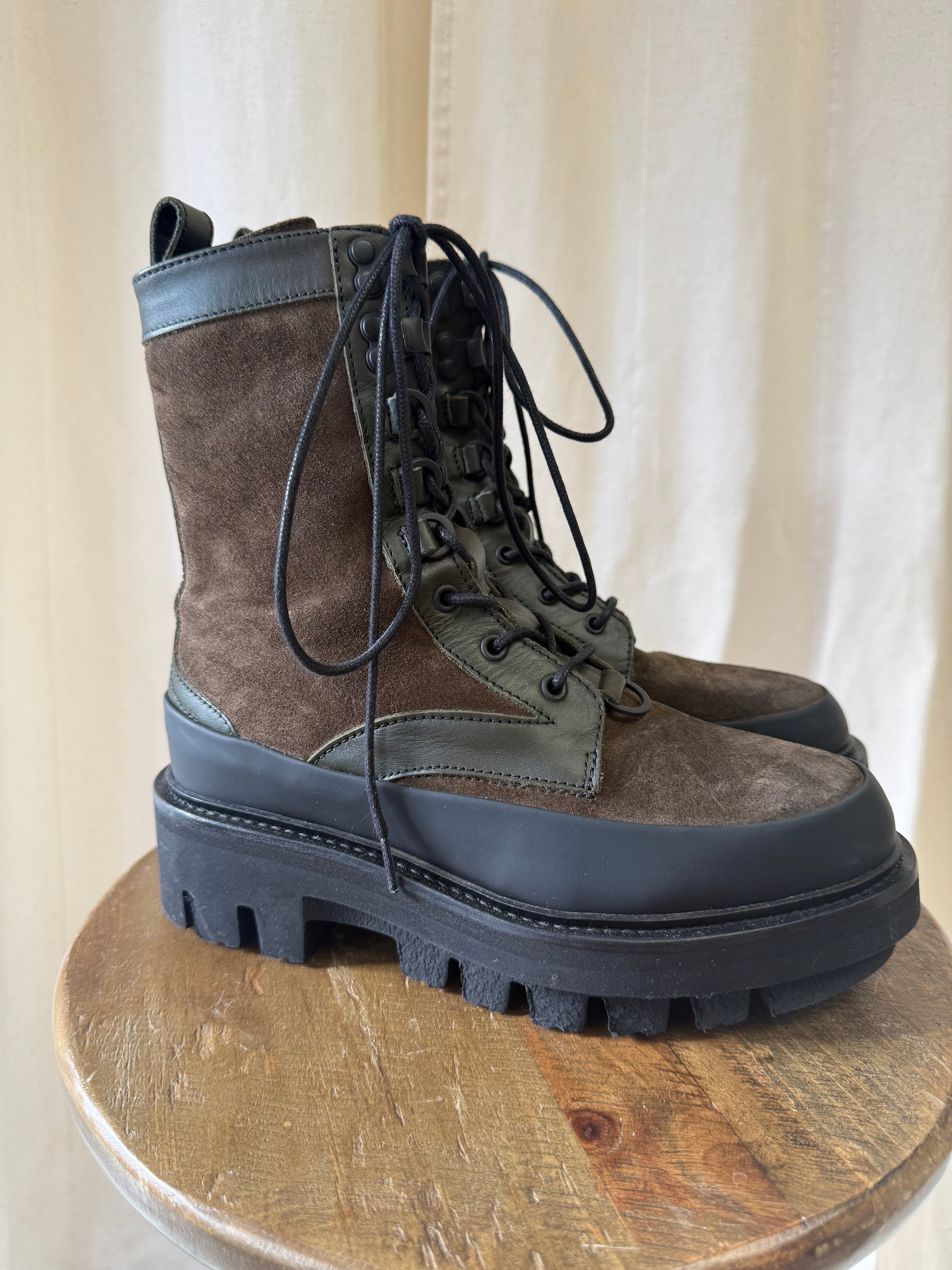 All Saints Bexley Leather Suede Boots, Size 4