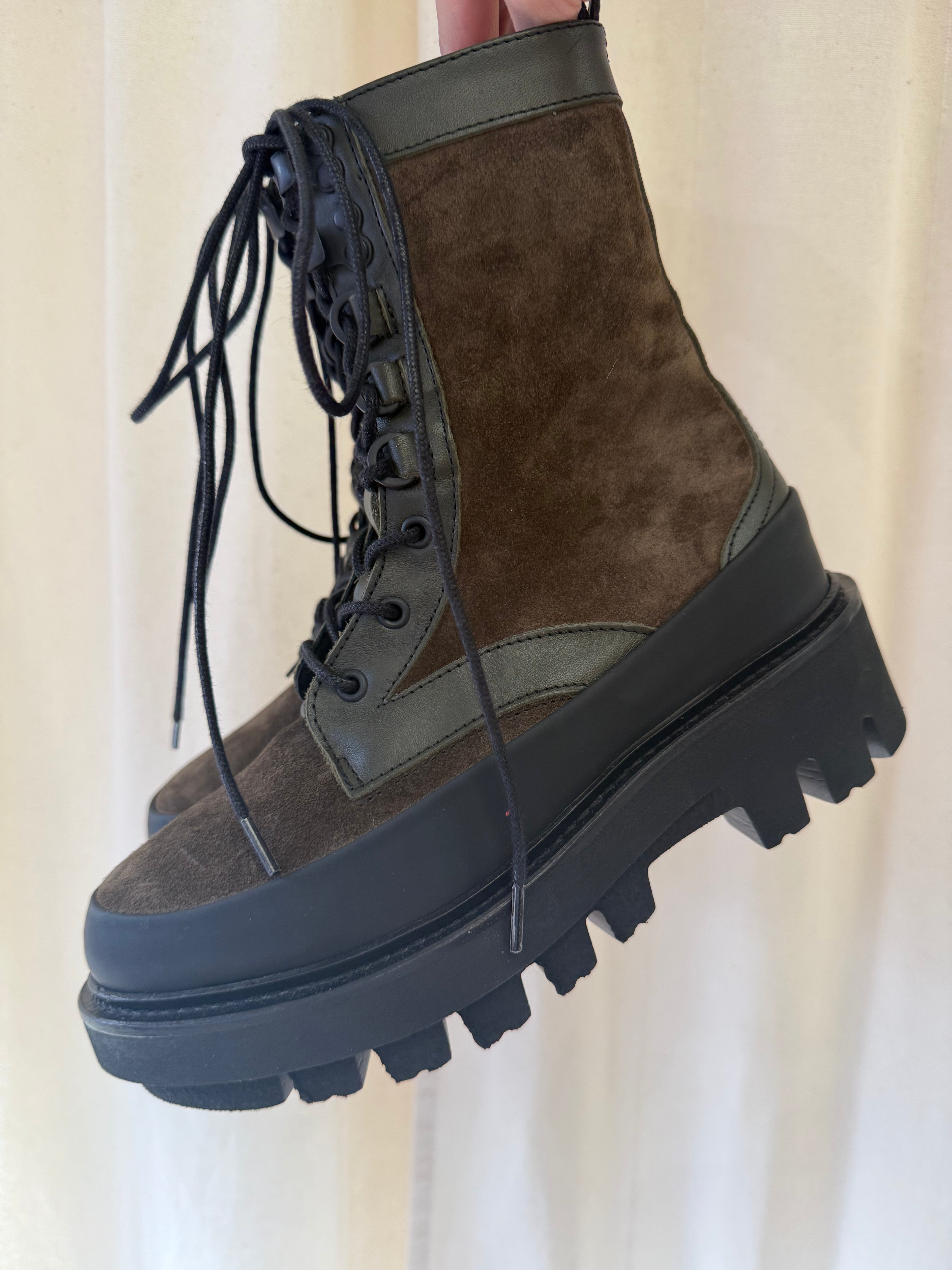 All Saints Bexley Leather Suede Boots, Size 4