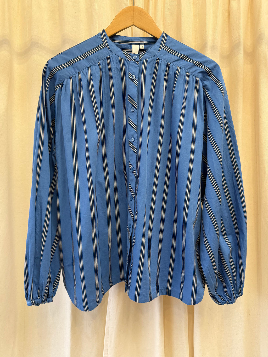 And Or Blue Pinstripe Shirt, Size S