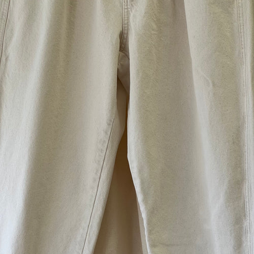 Bershka barrel leg jeans in cream