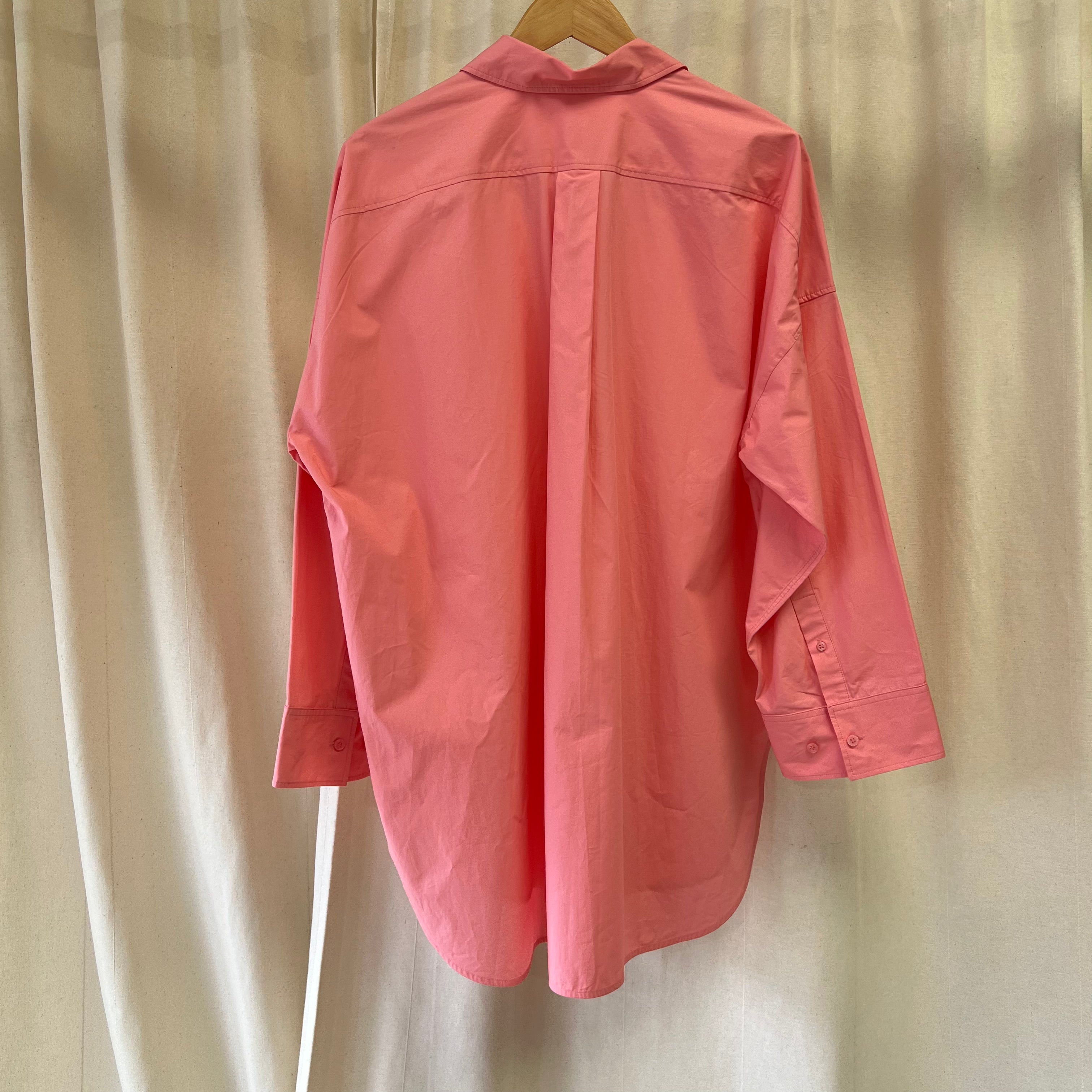Arket oversized long-sleeve shirt in pink