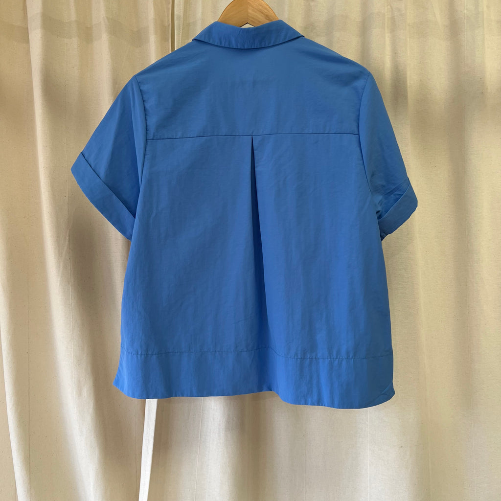 Topshop short-sleeved shirt in blue