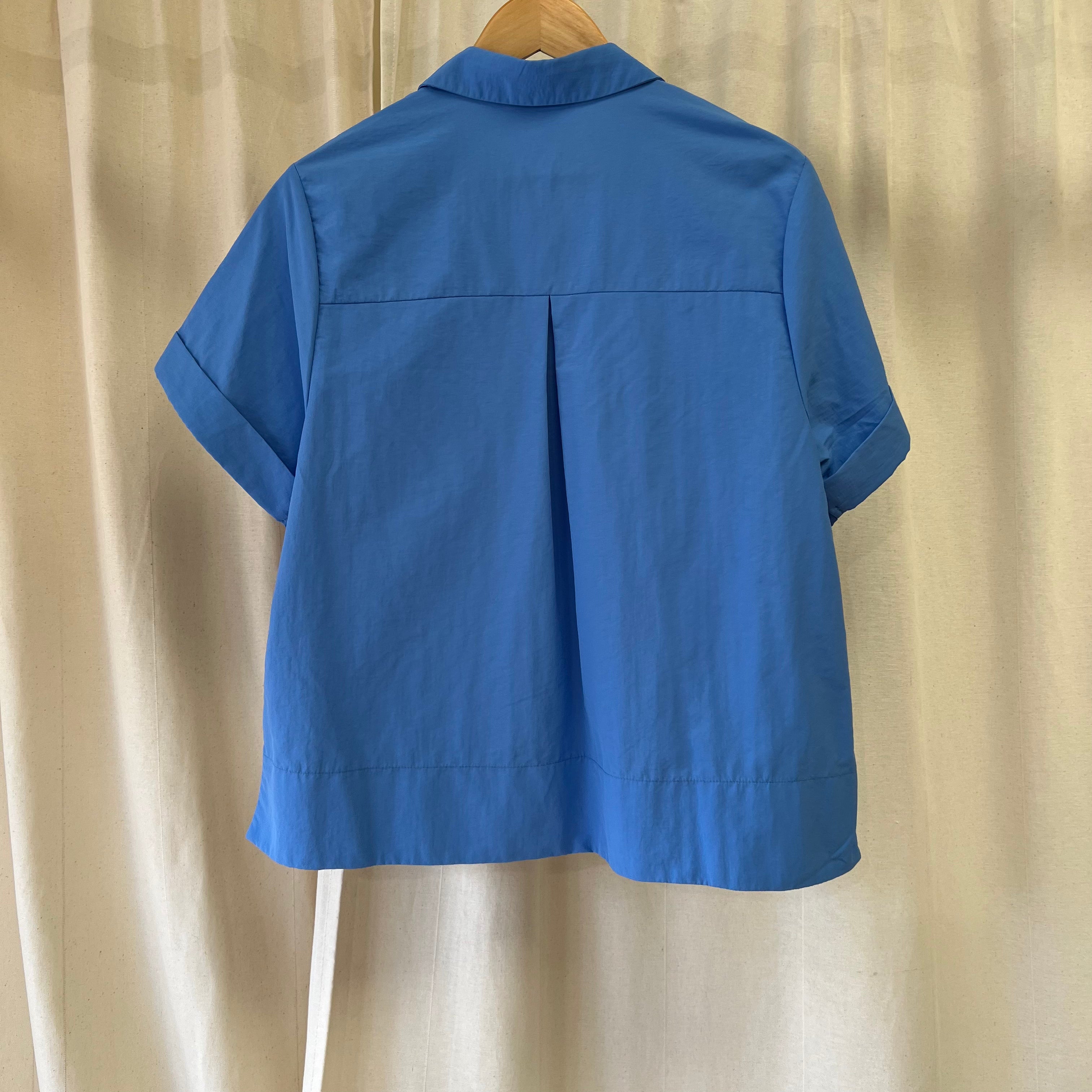 Topshop short-sleeved shirt in blue