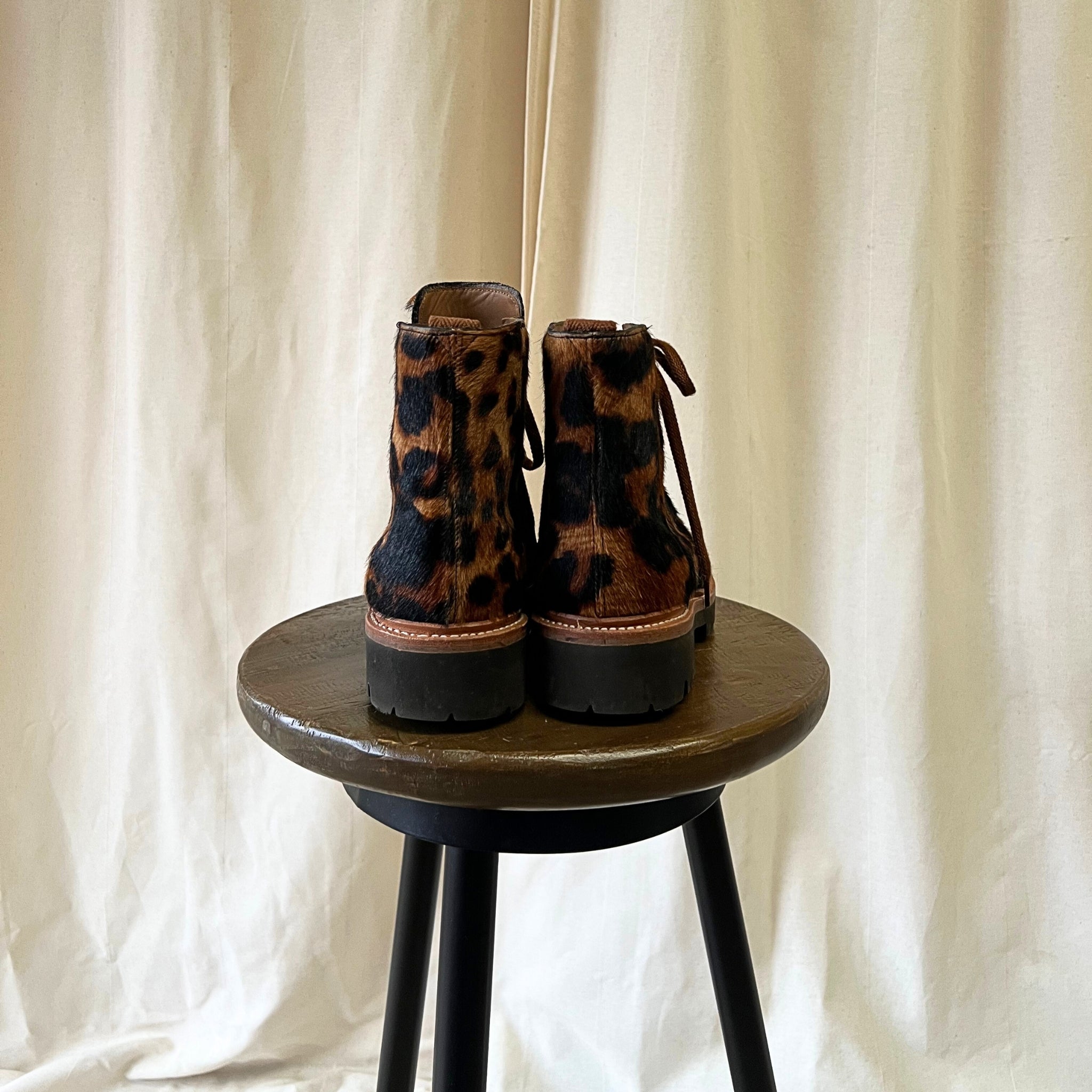 Grenson Nanette Ski Boot in leopard print