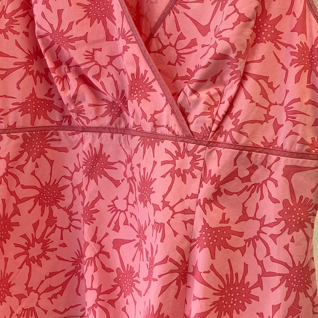 Principles flower print sleeveless top in two toned pink